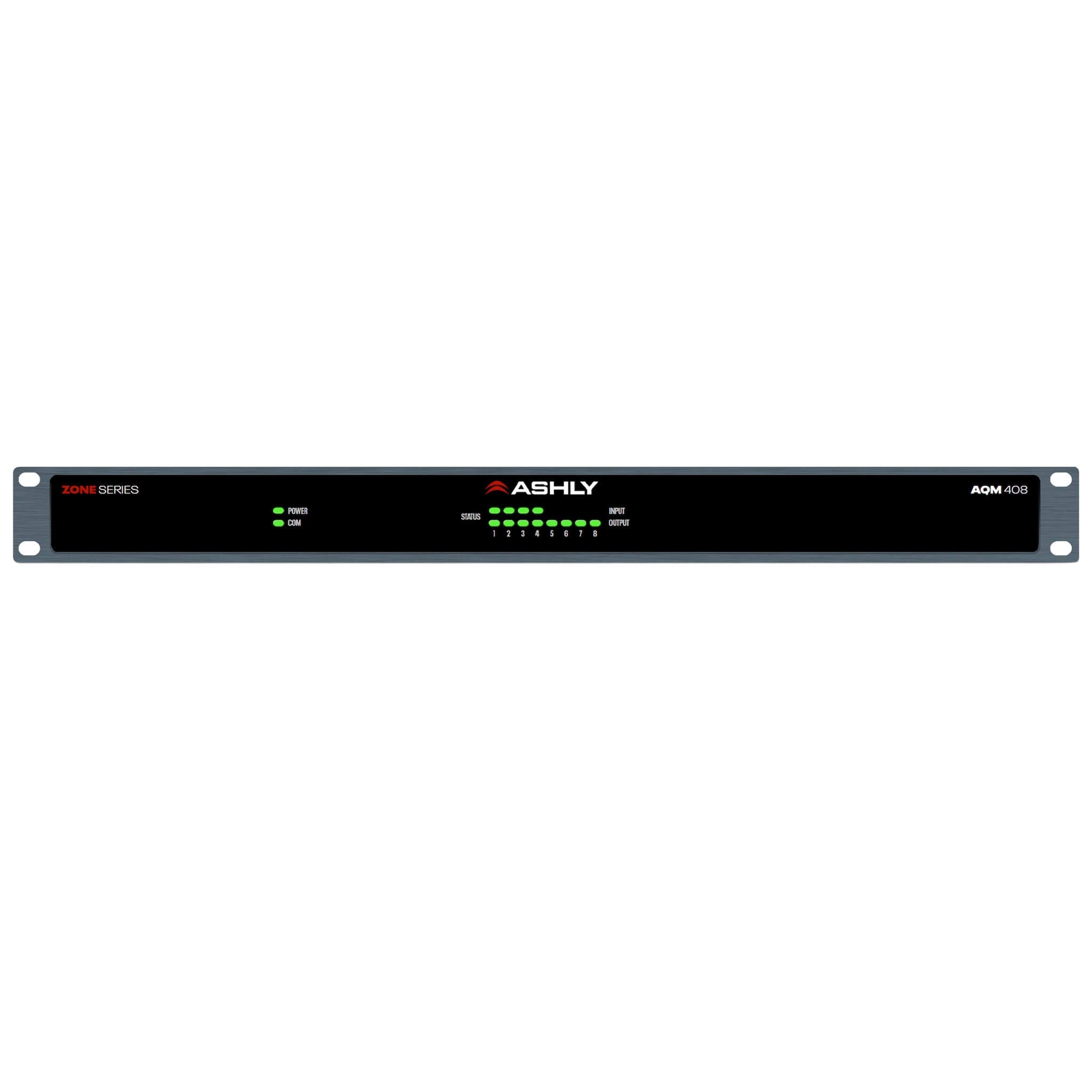 Ashly AQM408 - 4-In x 8-Out AquaControl DSP Matrix Speaker Processor, front