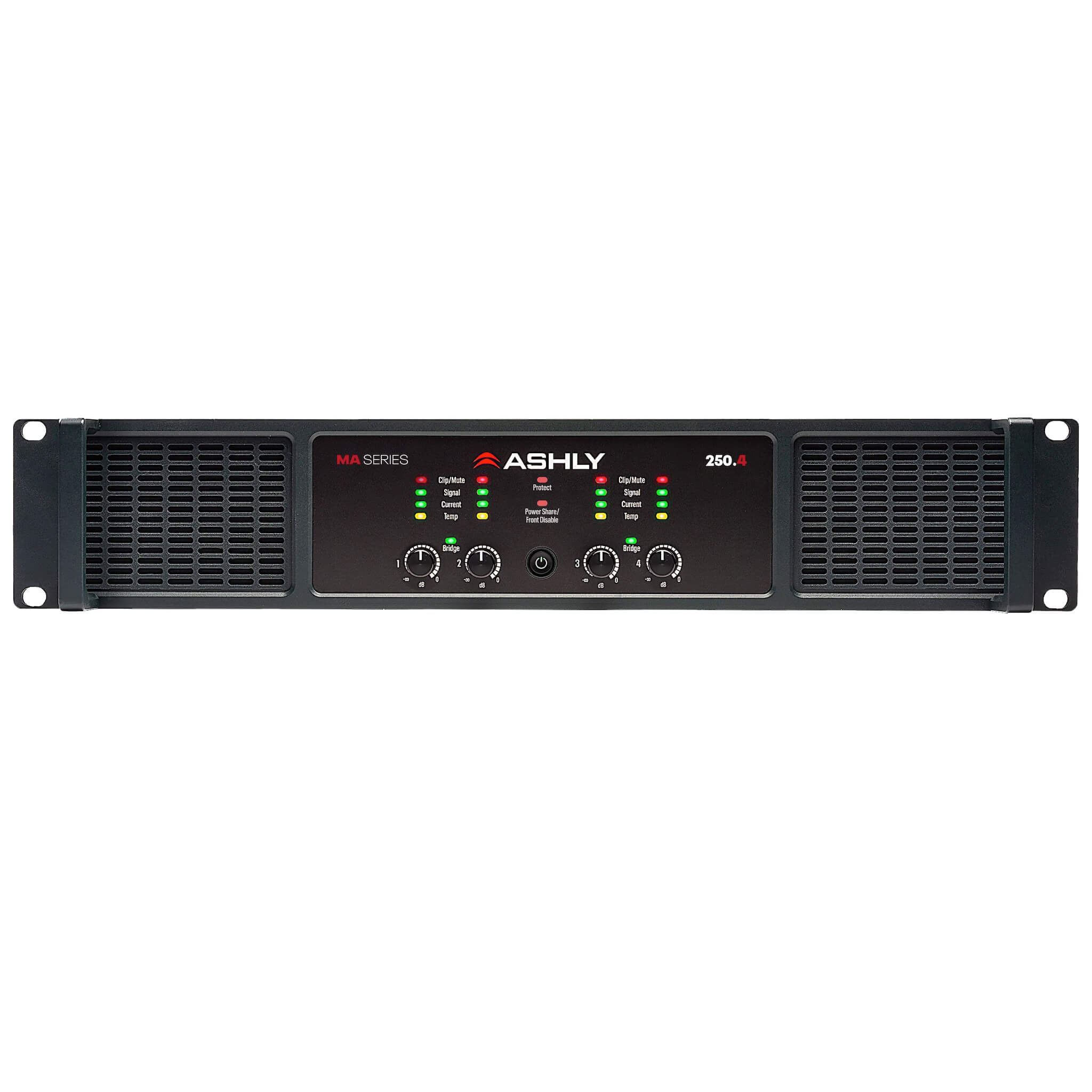Ashly MA250.4 - 4-Ch x 250W Multi-Mode Power Amplifier, front