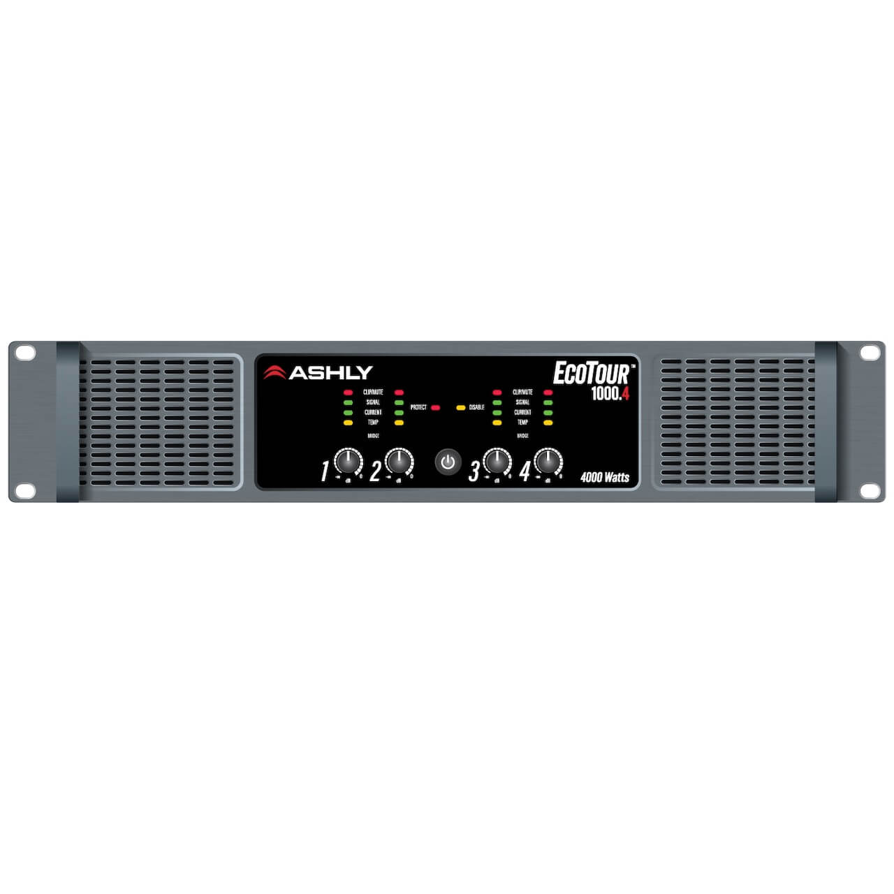 Ashly EcoTour 1000.4 - 4-Ch x 1000W Pro Touring Power Amplifier, front