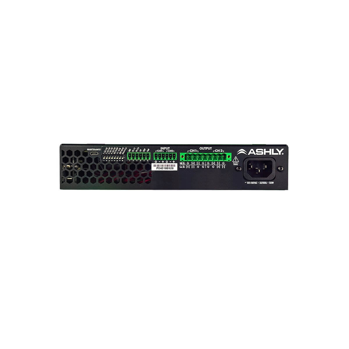 Ashly FA125.2 - 2-Ch x 125W or 25V/70V High-Density Power Amplifier, rear