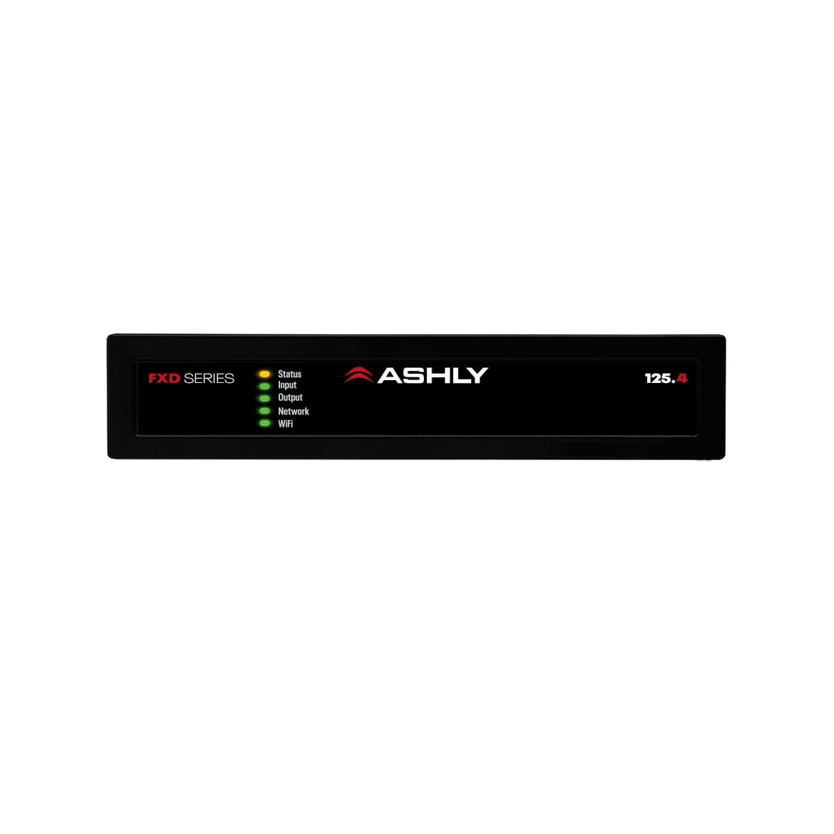 Ashly FXD125.4 - 4-Ch x 125W or 70V Power Amplifier with DSP and Dante AoIP, front