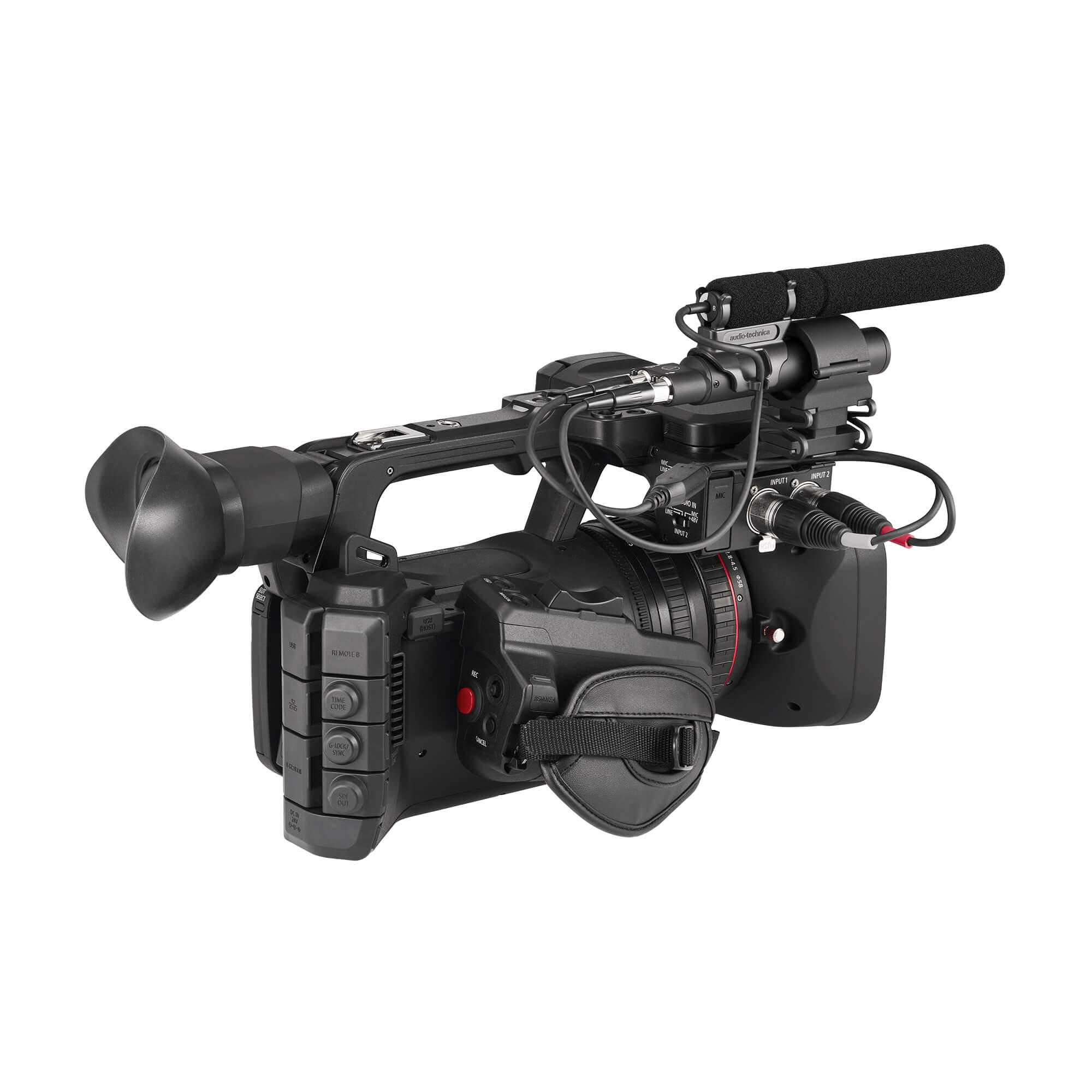 Audio-Technica BP350ST-UL - Camera-Mount Brodcast MS Stereo Microphone, installed
