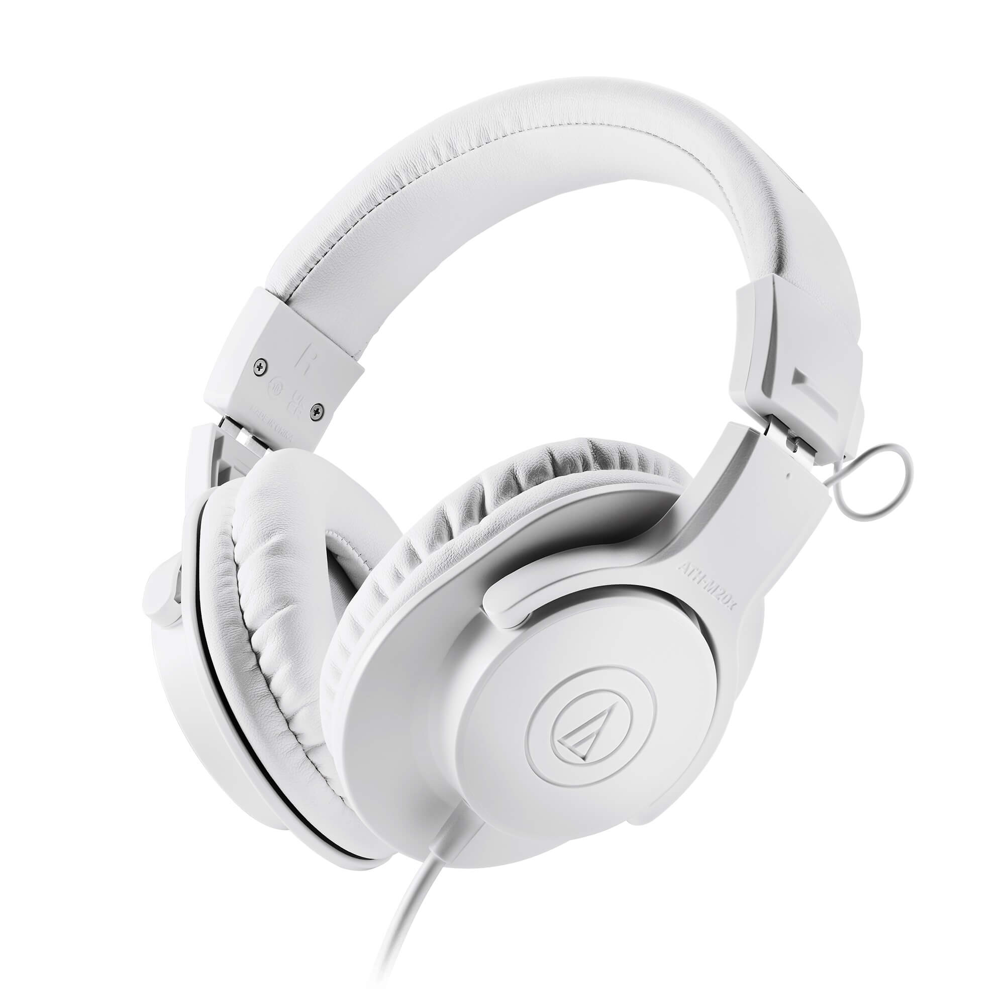 Audio-Technica ATH-M20xWH Professional Monitor Headphones, angle