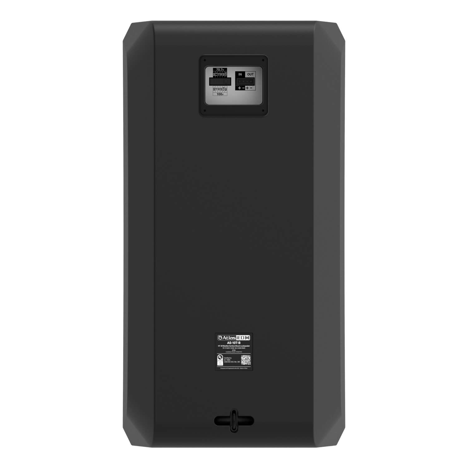 AtlasIED AS-10T - 10-in 2-Way Surface-Mount Passive Loudspeaker, rear no cover