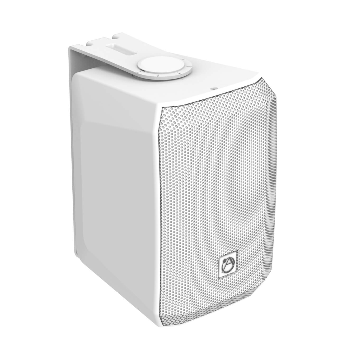 AtlasIED AS-4T - 4-in 2-Way Surface-Mount Passive Loudspeaker, angle white