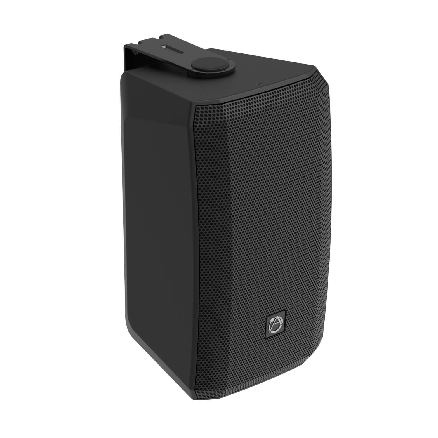 AtlasIED AS-6T - 6-in 2-Way Surface-Mount Passive Loudspeaker, angle black