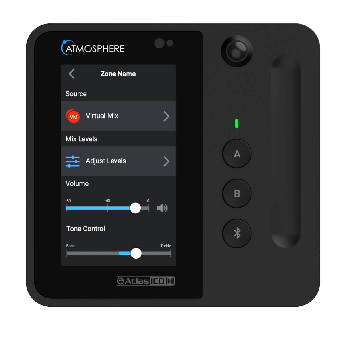 AtlasIED C-T4BT - Atmosphere Wall Controller with Bluetooth Audio, black