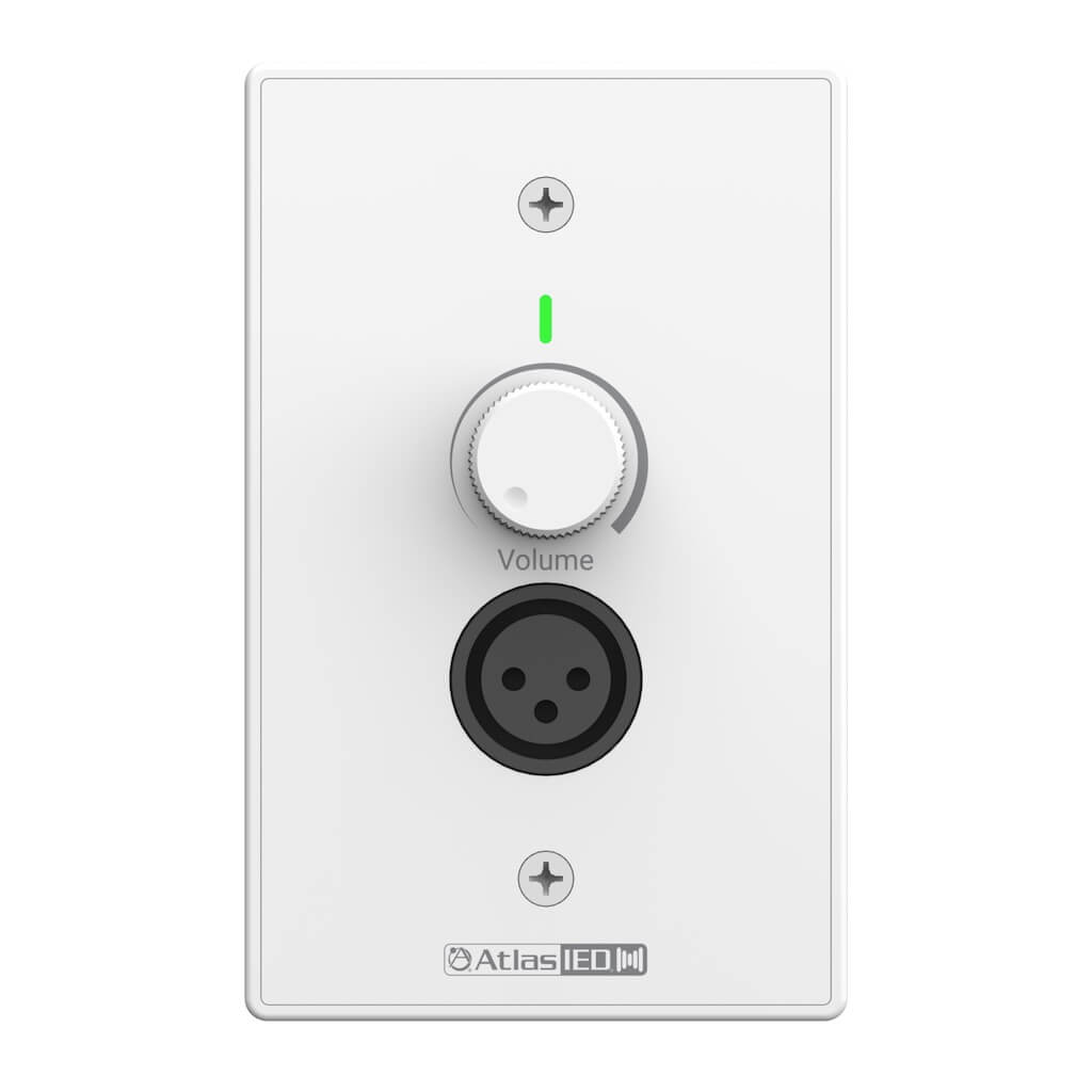 AtlasIED DMA-ML - Mic/Line Input Wall Plate with Volume Control, front