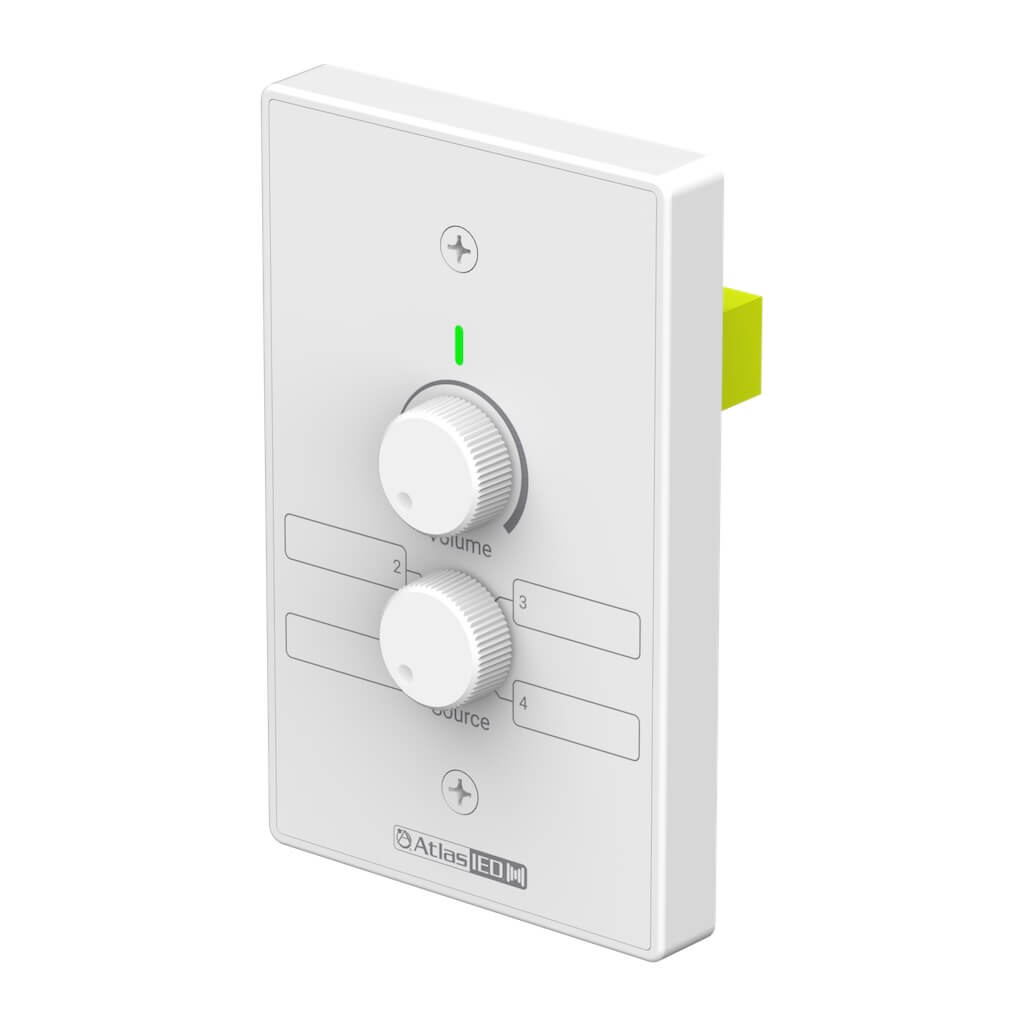 AtlasIED DMA-VS - Volume and Source Selection Wall Plate, angled