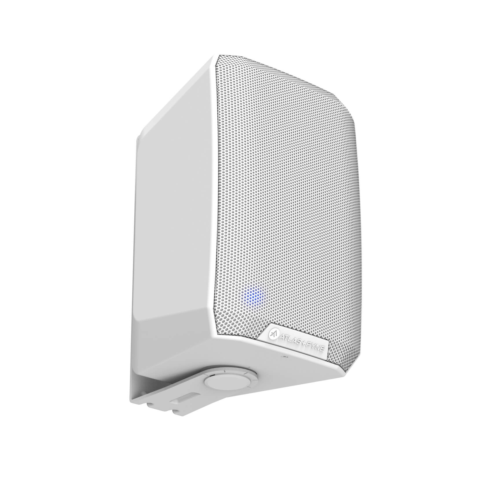AtlasIED FS-4D-W - 4-in Dante PoE++ IsoFlare Surface-Mount Speaker, angle