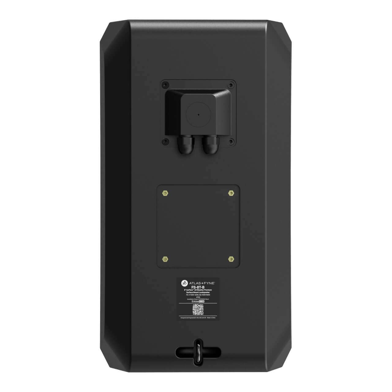 AtlasIED FS-8T-B - 8-in IsoFlare Premium Surface-Mount Speaker, rear