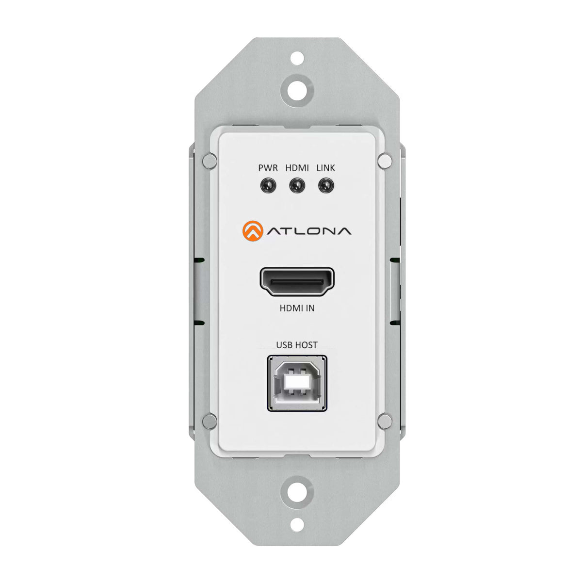 Atlona AT-DSCV-E1111-WP - 1-Gang HDBaseT Wall Plate Transmitter, front