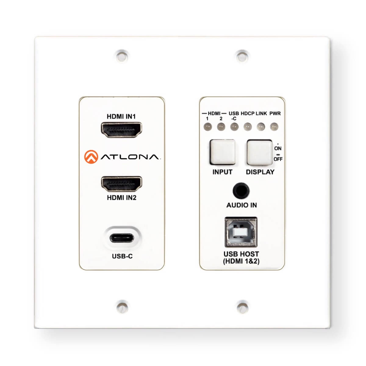 Atlona AT-DSCV-E1511-WP - 2-Gang HDBaseT Wall Plate Transmitter
