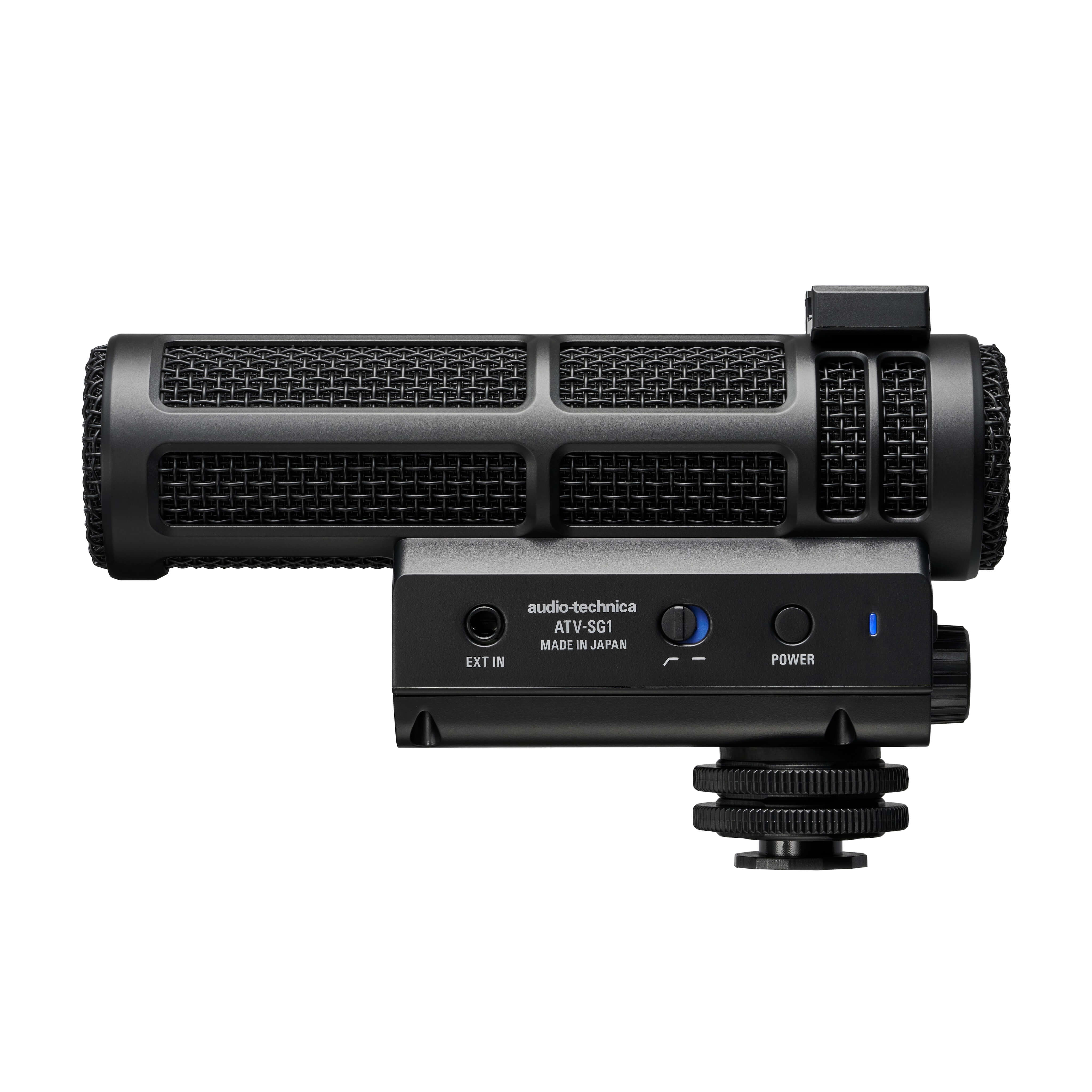 Audio-Technica ATV-SG1 - USB Rechargeable On-camera Shotgun Microphone, left side