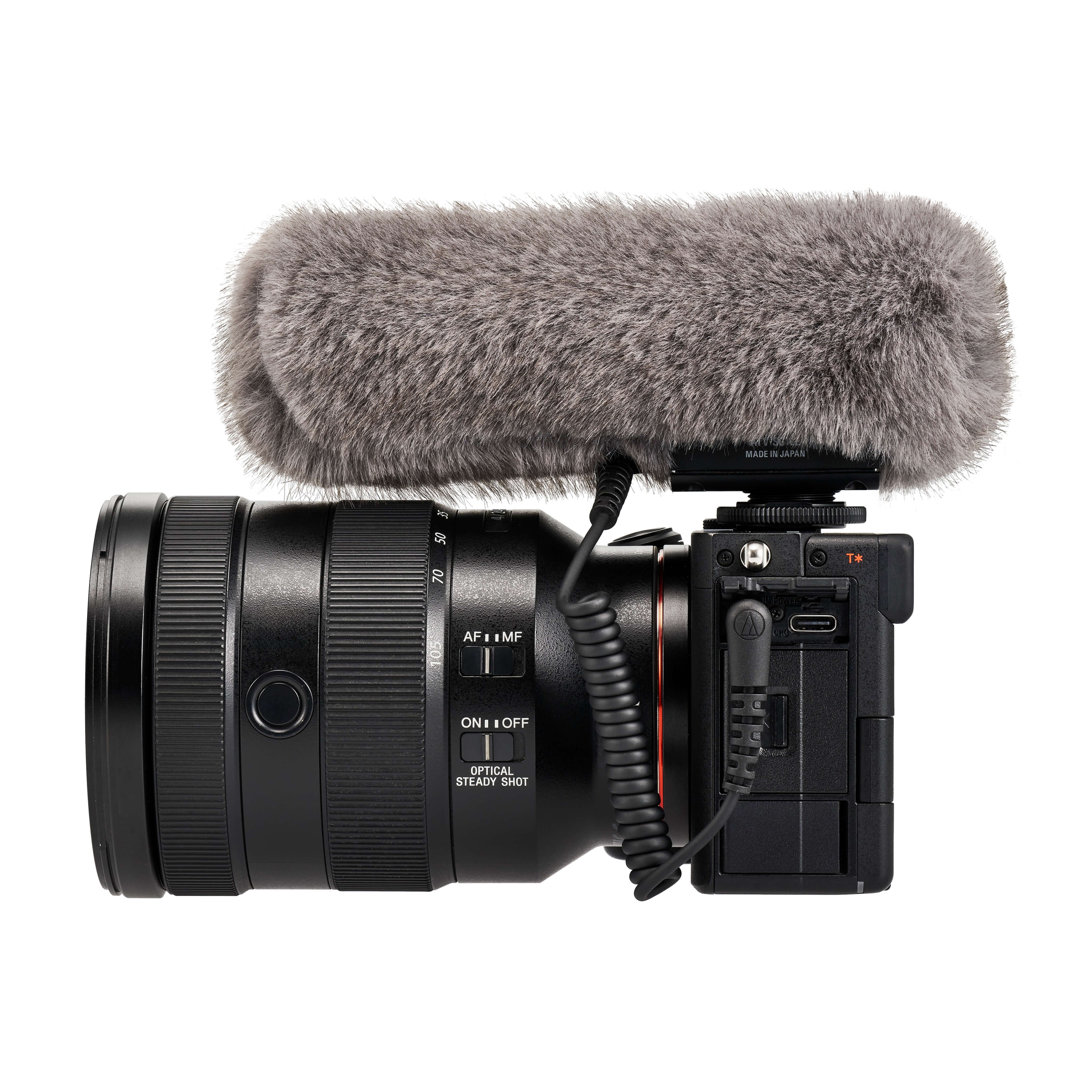 Audio-Technica ATV-SG1LE - On-camera Shotgun Microphone, camera mounted side