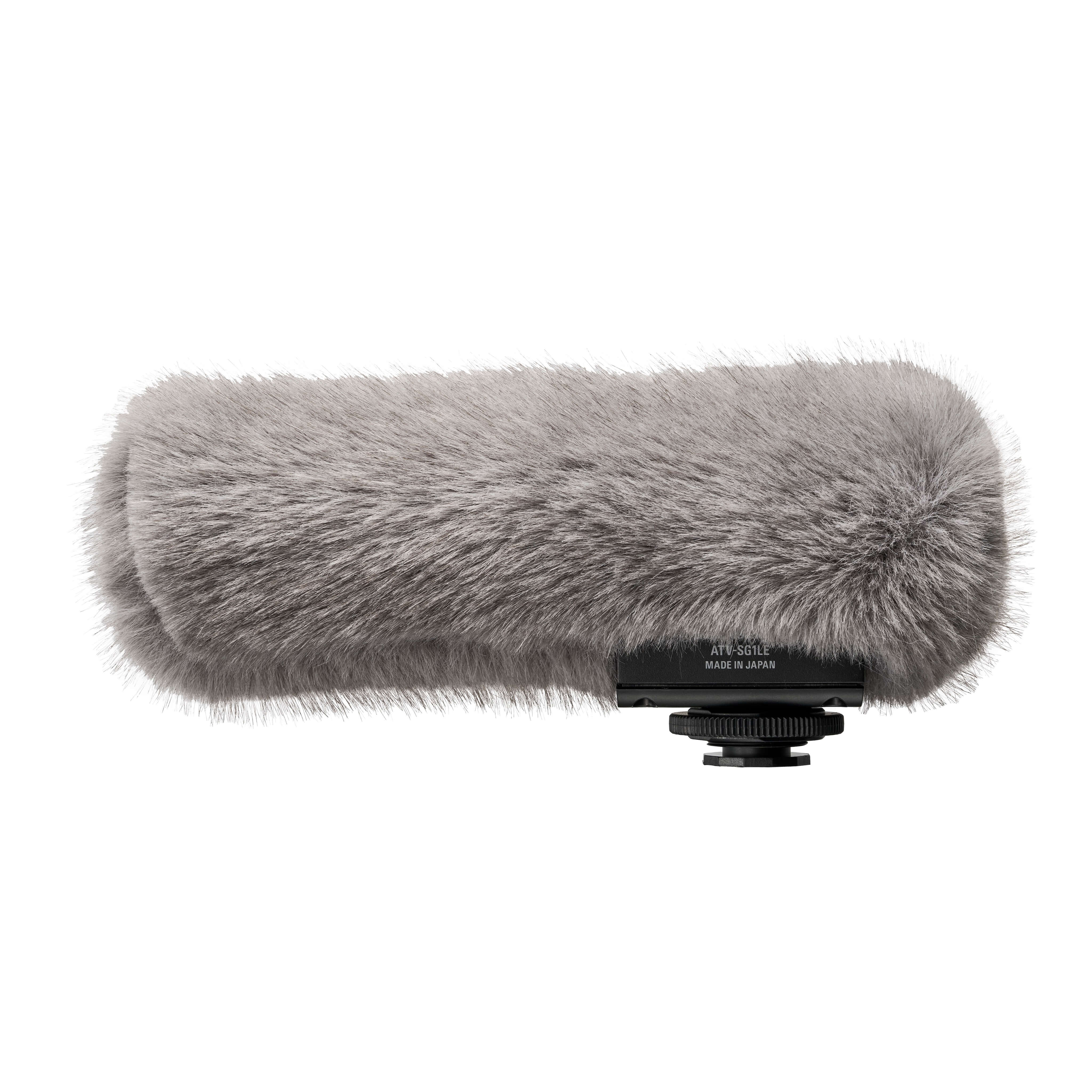 Audio-Technica ATV-SG1LE - On-camera Shotgun Microphone, left wind muff