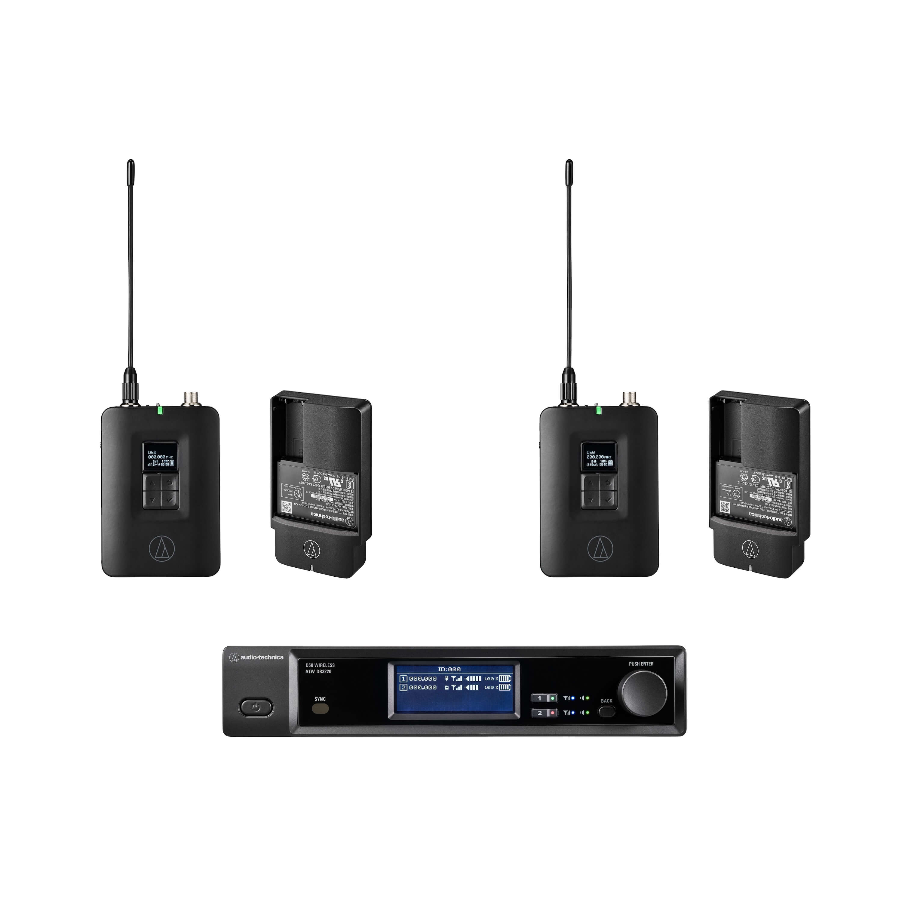 Audio-Technica ATW-D50-DRX-2B - D50 2-Ch Body-Pack System