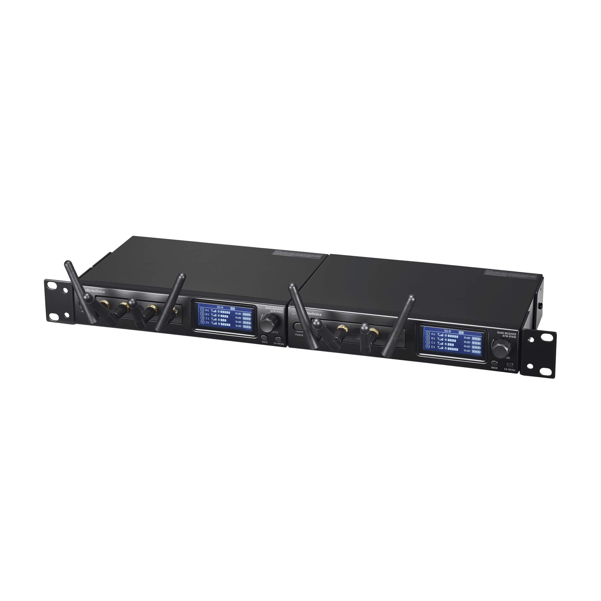 Audio-Technica ATW-R1440 - System 20 PRO 4-Channel Receiver, dual units racked