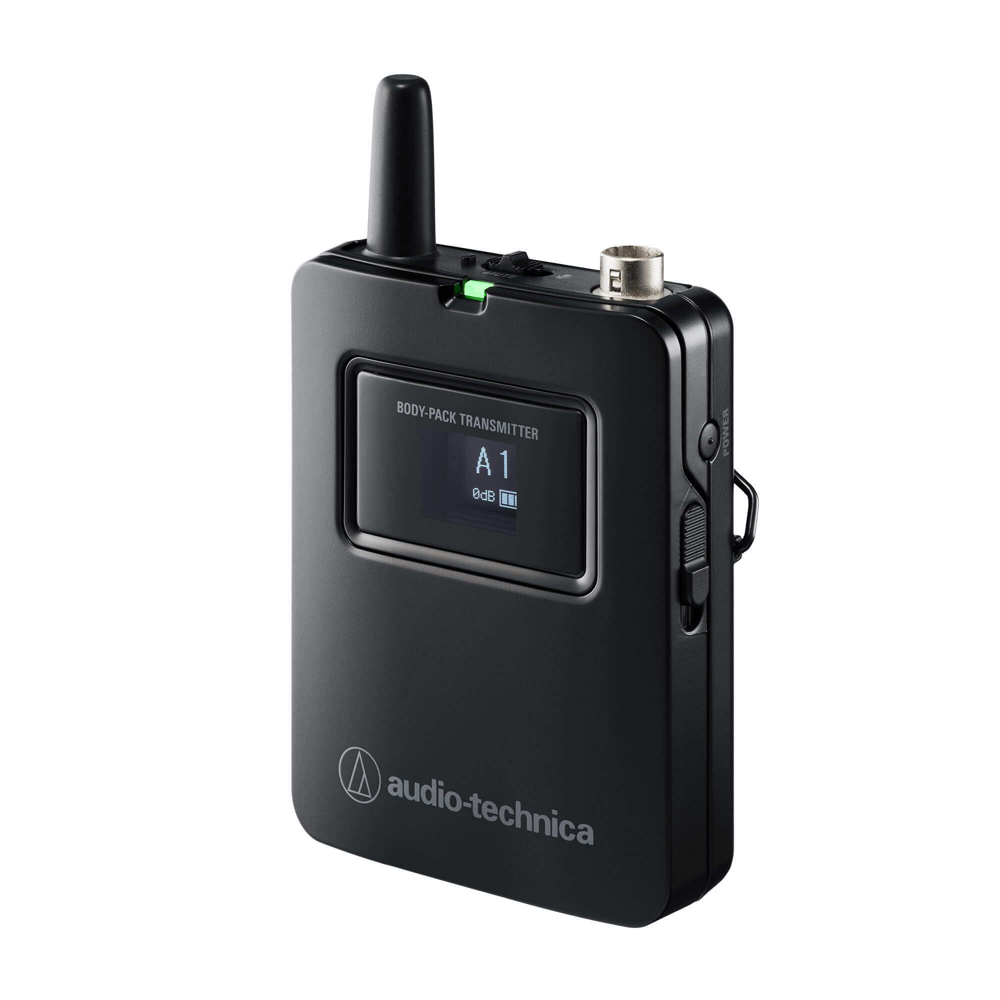 Audio-Technica ATW-T1401 - System 20 PRO Body-Pack Transmitter, front angle