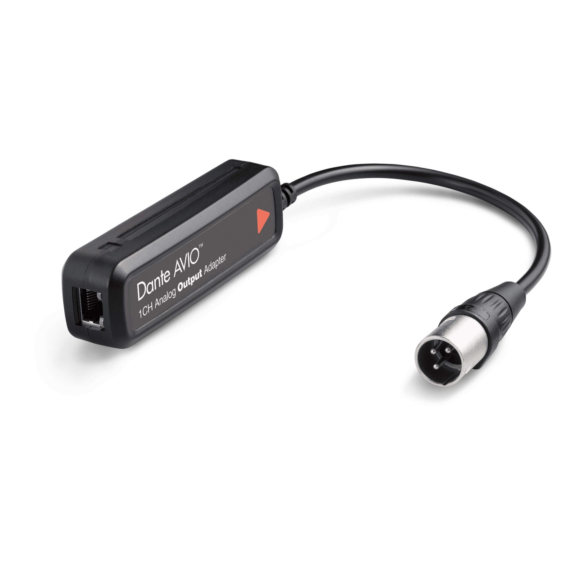 Audinate Dante AVIO 1-Channel Analog Output Adapter, angle