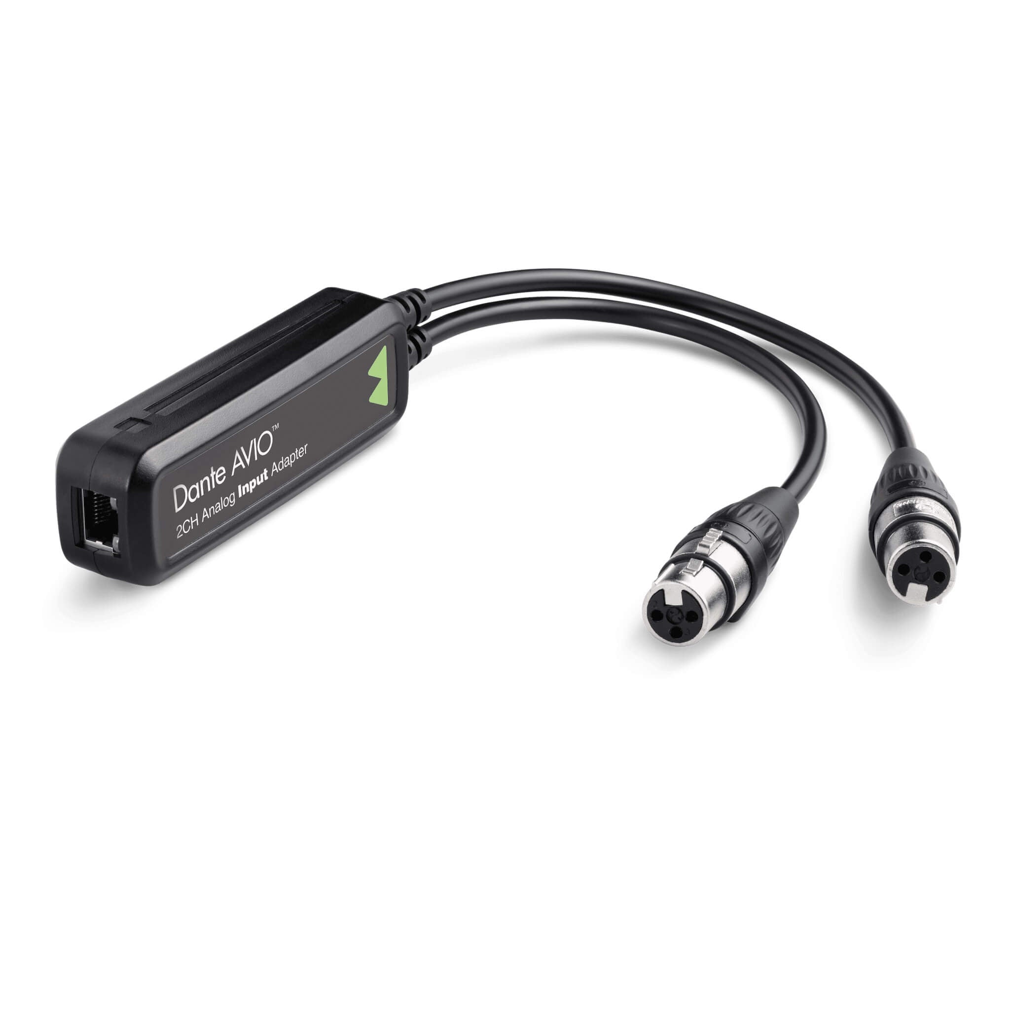 Audinate Dante AVIO 2-Channel Analog Input Adapter, angle