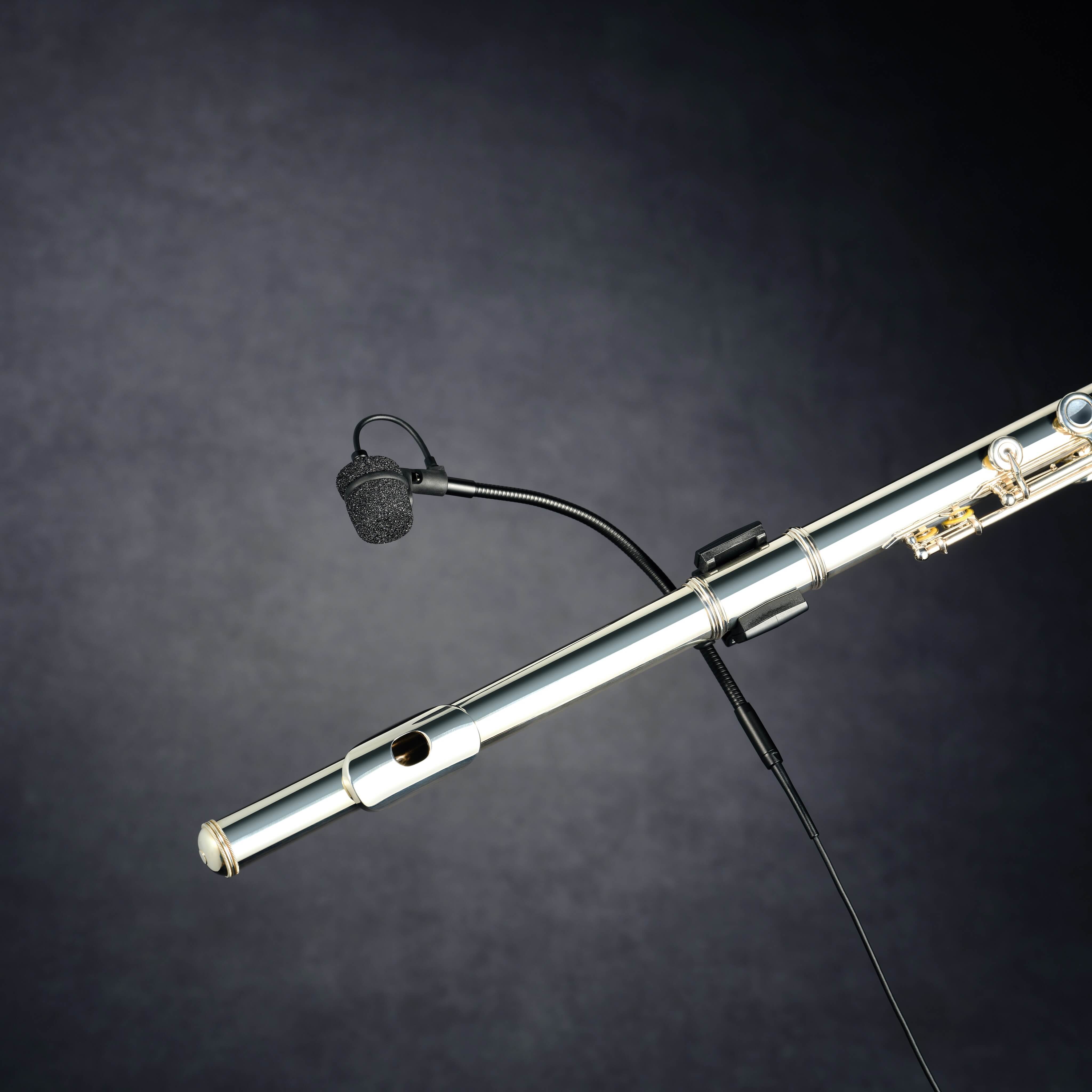 Audio-Technica ATM355VF - Compact Clip-on Instrument Microphone, flute mount