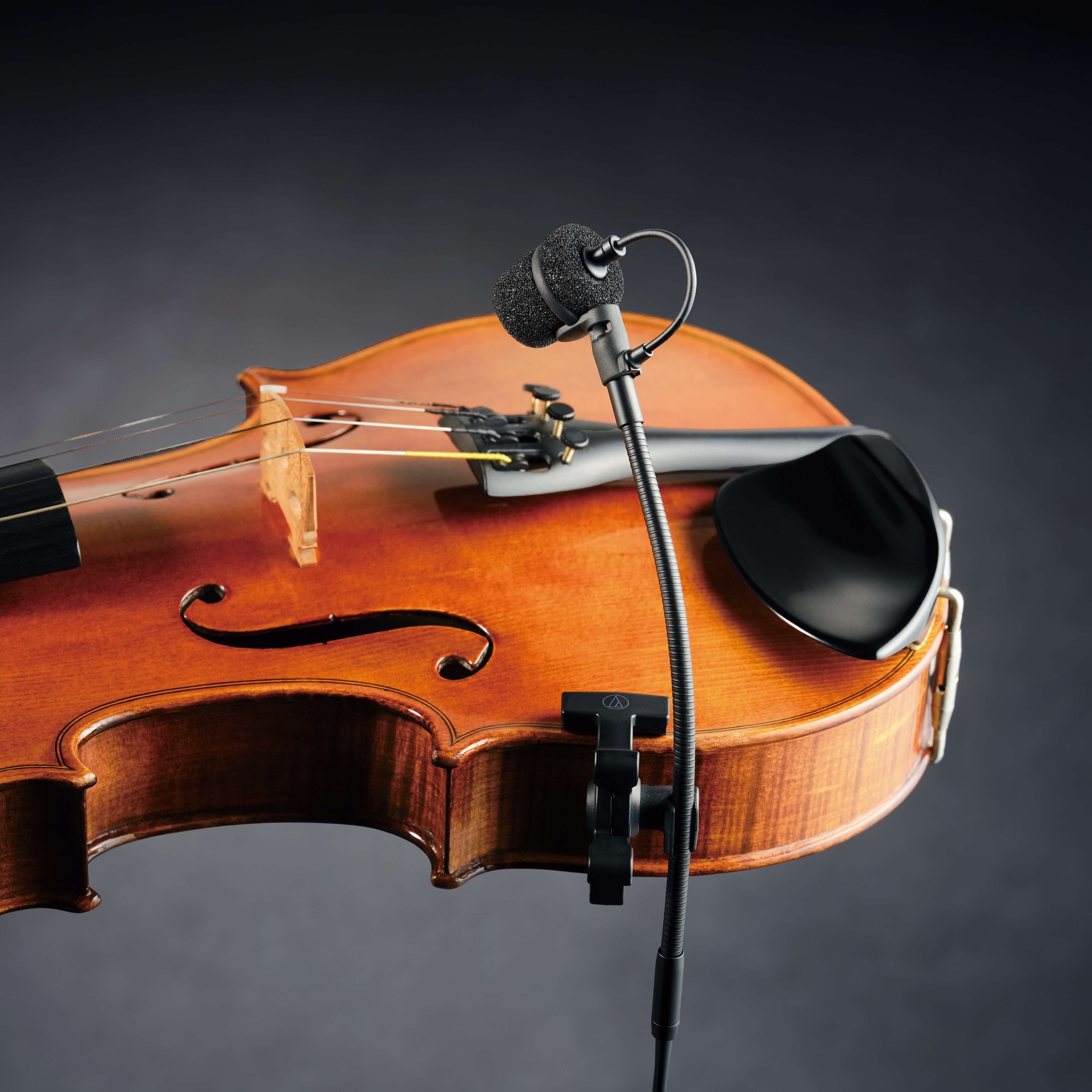 Audio-Technica ATM355VF - Compact Clip-on Instrument Microphone, violin mount