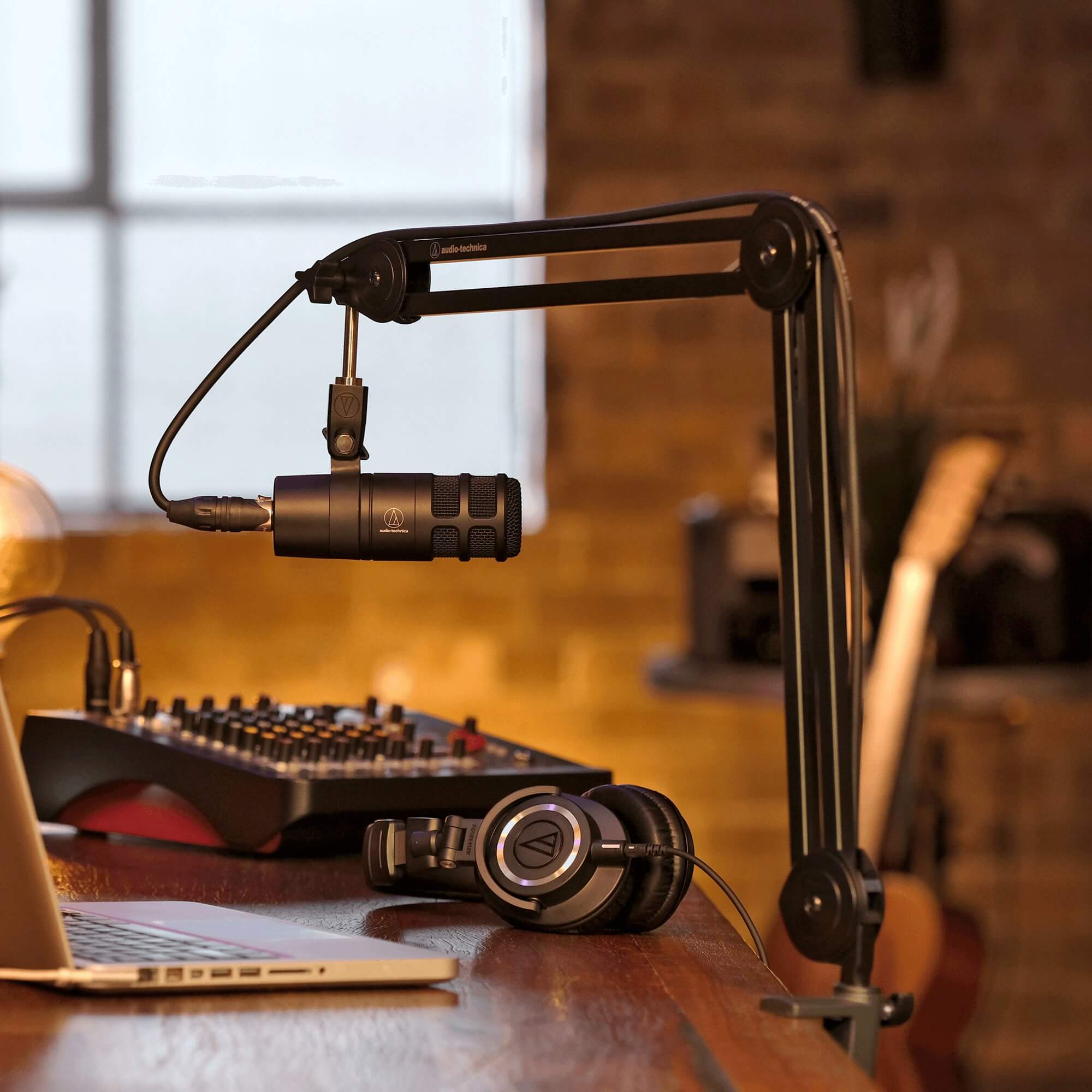 Audio-Technica AT8700 - Microphone Boom Arm with Included Desk Clamp, home studio
