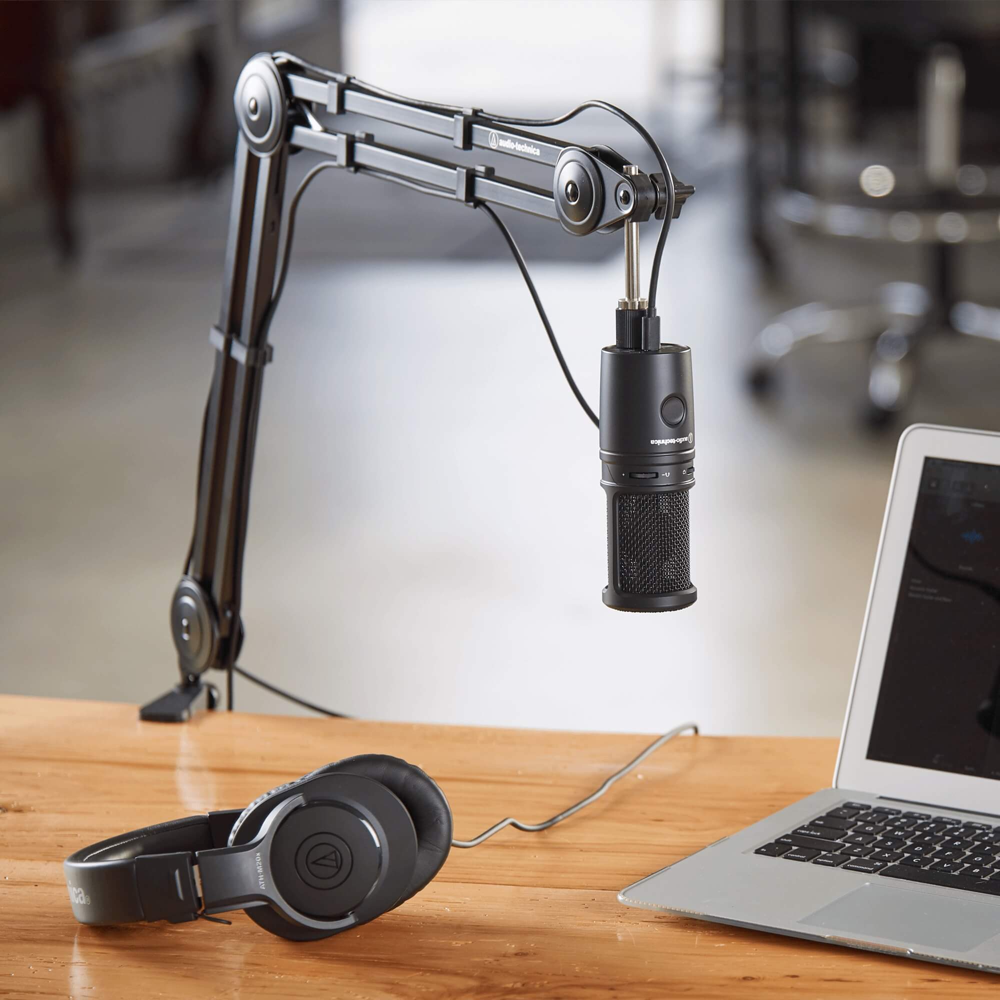 Audio-Technica AT8700 - Microphone Boom Arm with Included Desk Clamp, podcasting