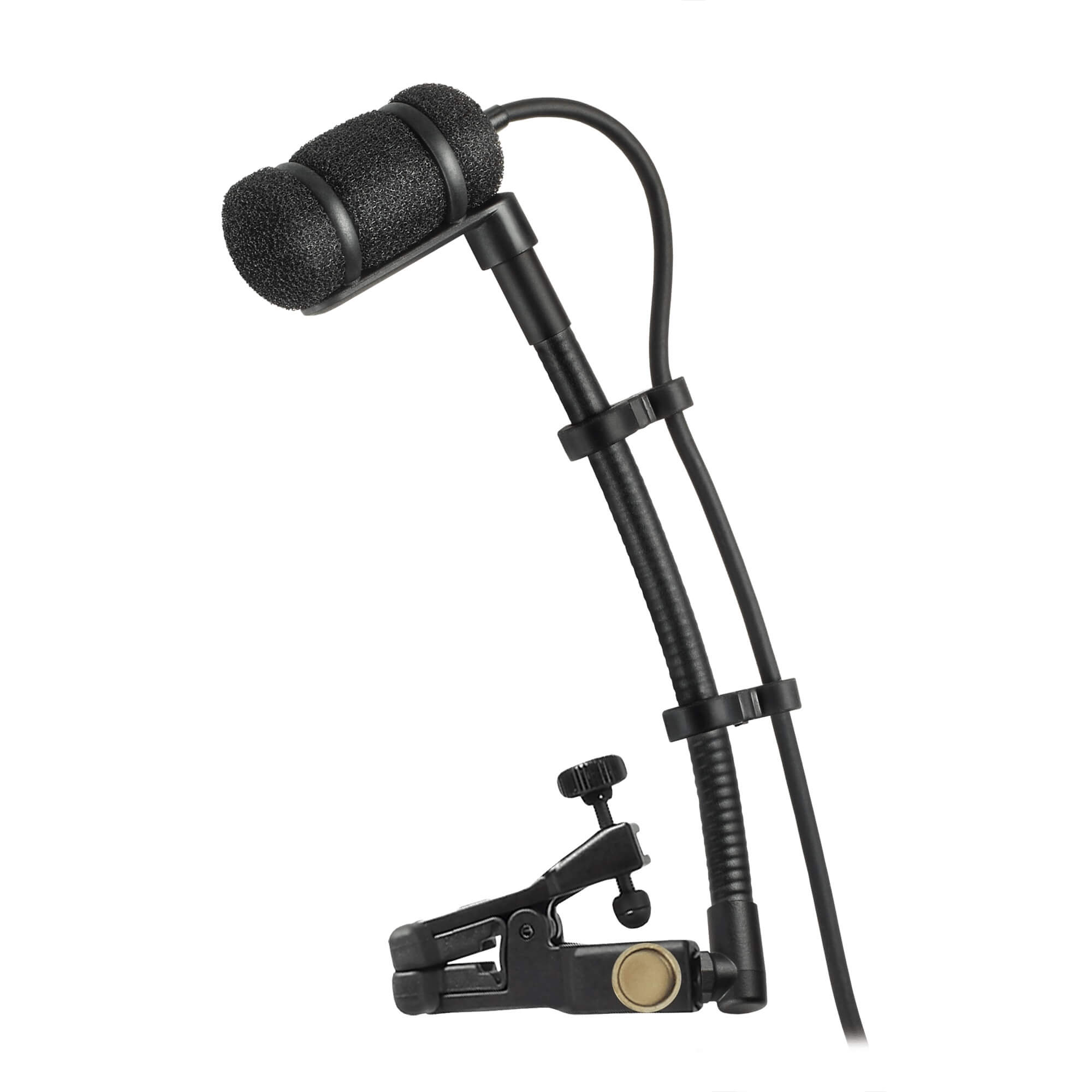 The Audio-Technica ATM350U Cardioid Condenser Instrument Microphone with Universal Clip-on Mounting System