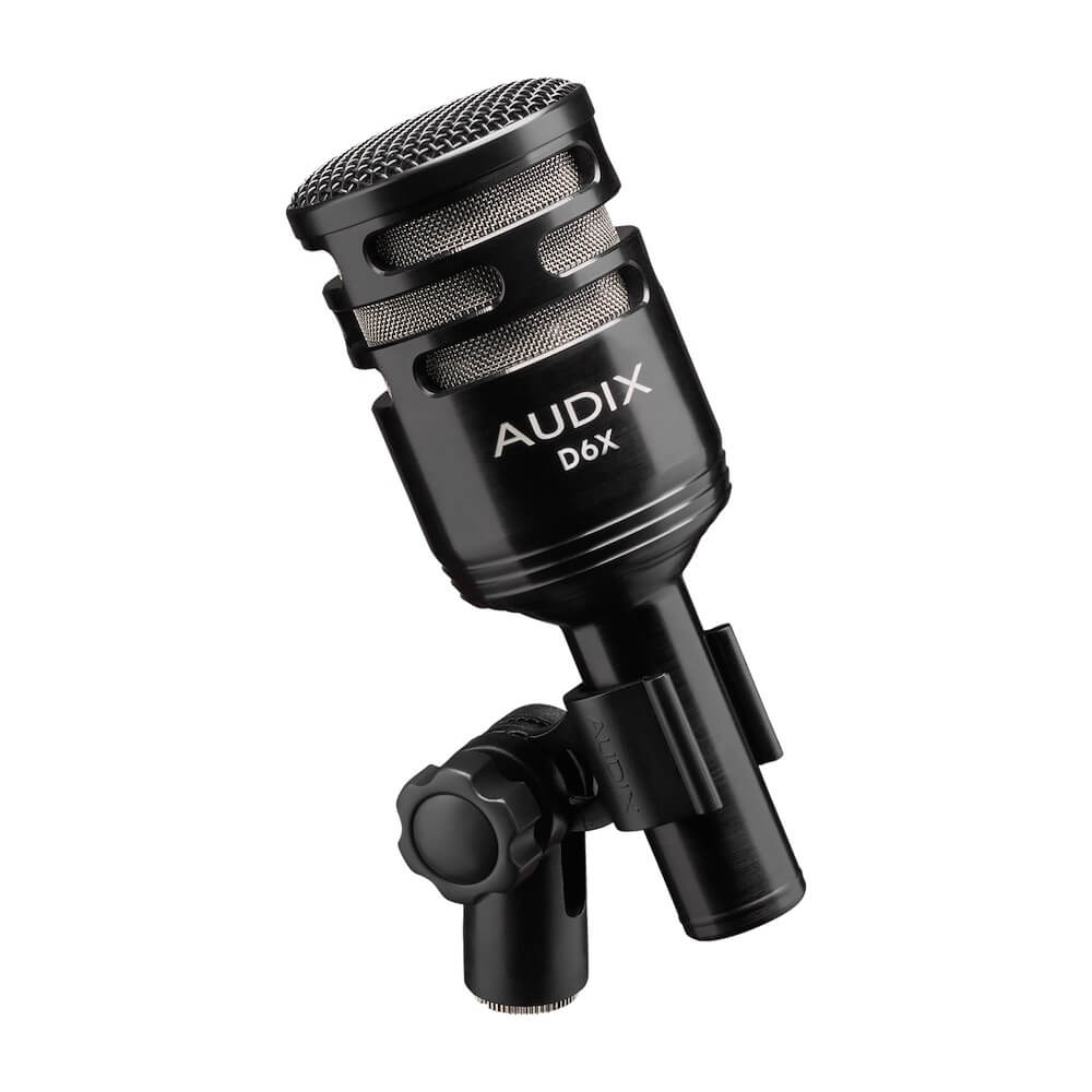 Audix D6X - Dynamic Kick Drum Microphone, with mic clip
