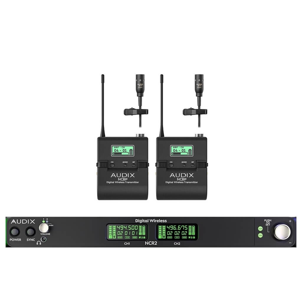 Audix Novacore NC2BX10 - Dual Lavalier Digital Wireless System with Dante