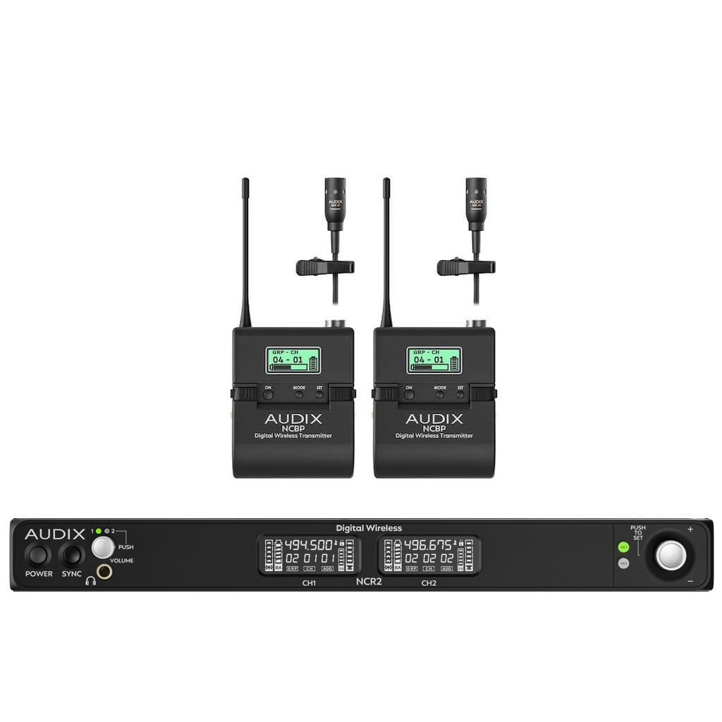 Audix Novacore NC2BX10 - Dual Lavalier Digital Wireless System with Dante