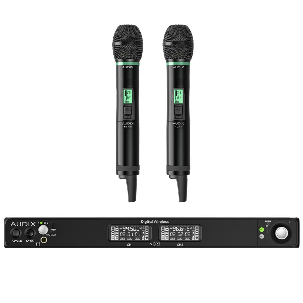 Audix Novacore NC2HEC - Dual Handheld Digital Wireless System with Dante