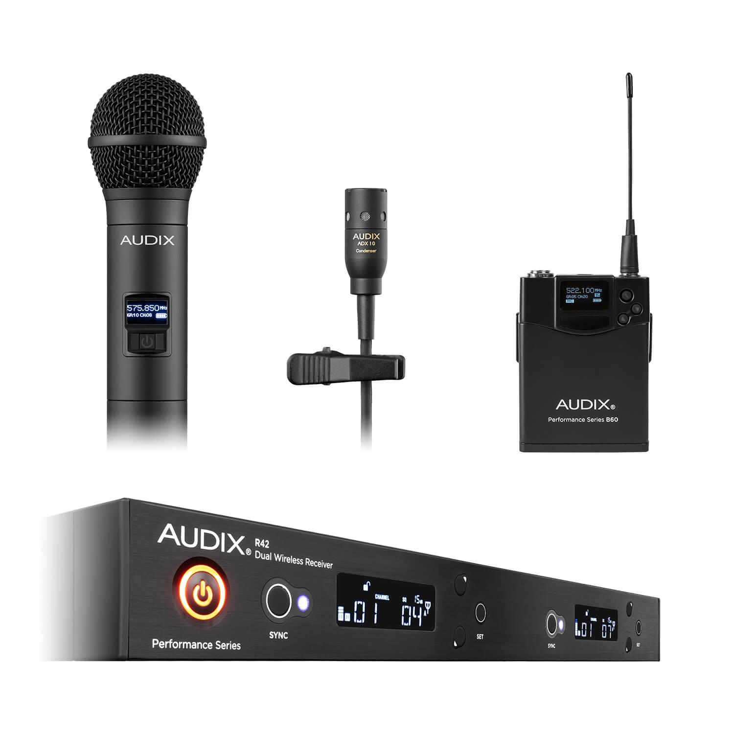Audix AP42 C210 - OM2 Handheld and Lavalier Wireless Microphone System