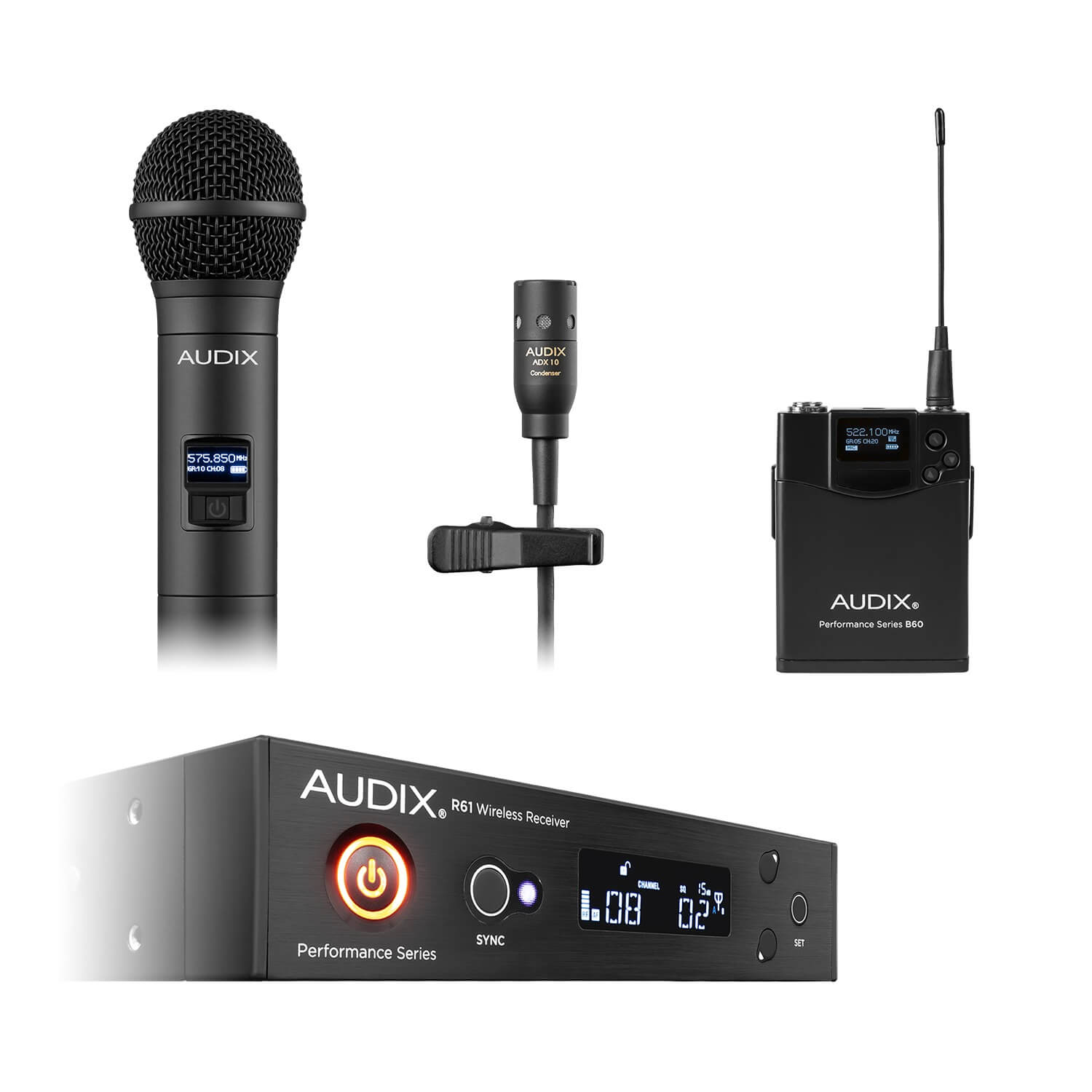 Audix AP61 OM2 L10 - Handheld or Lavalier Wireless Microphone System