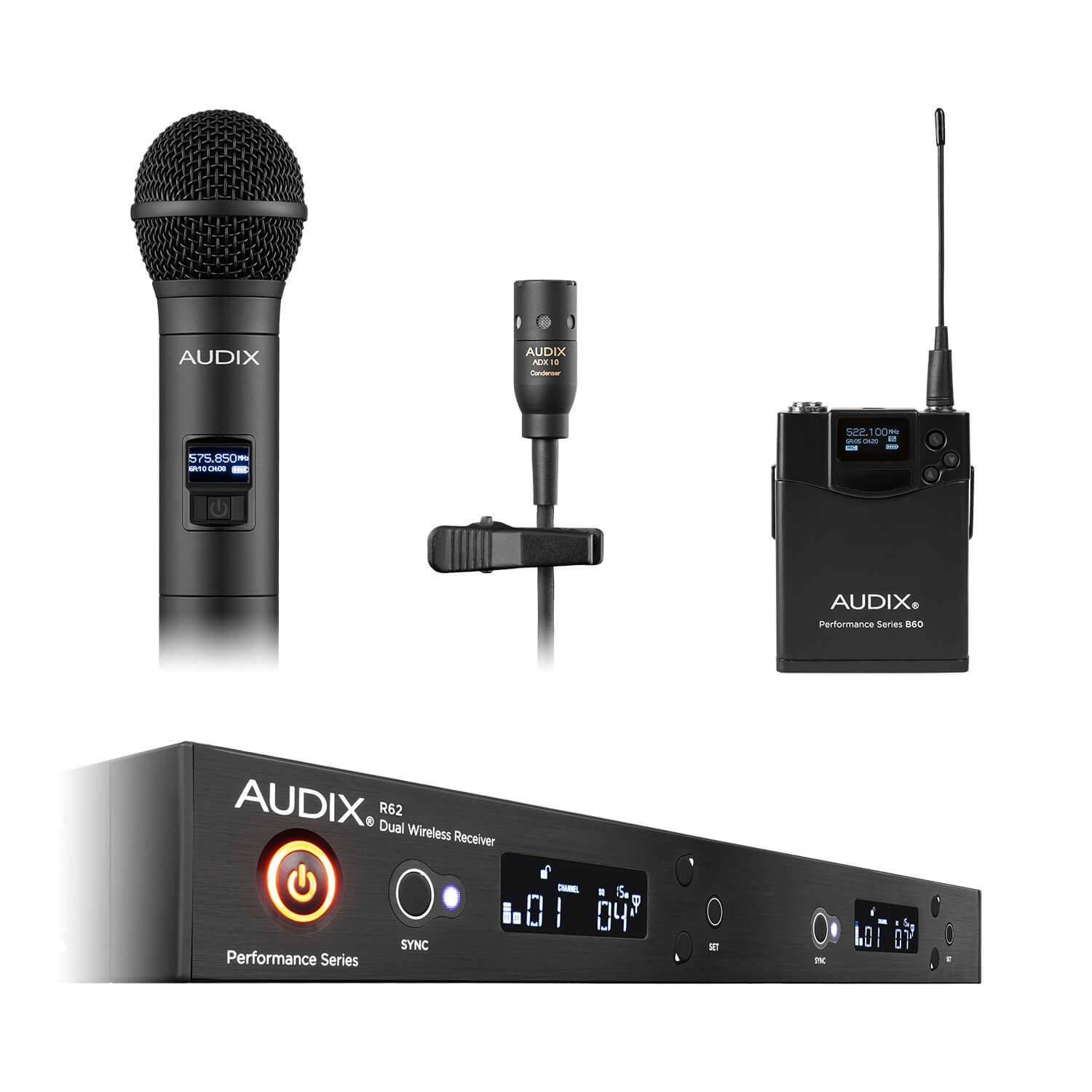 Audix AP62 C210 - OM2 Handheld and Lavalier Wireless Microphone System