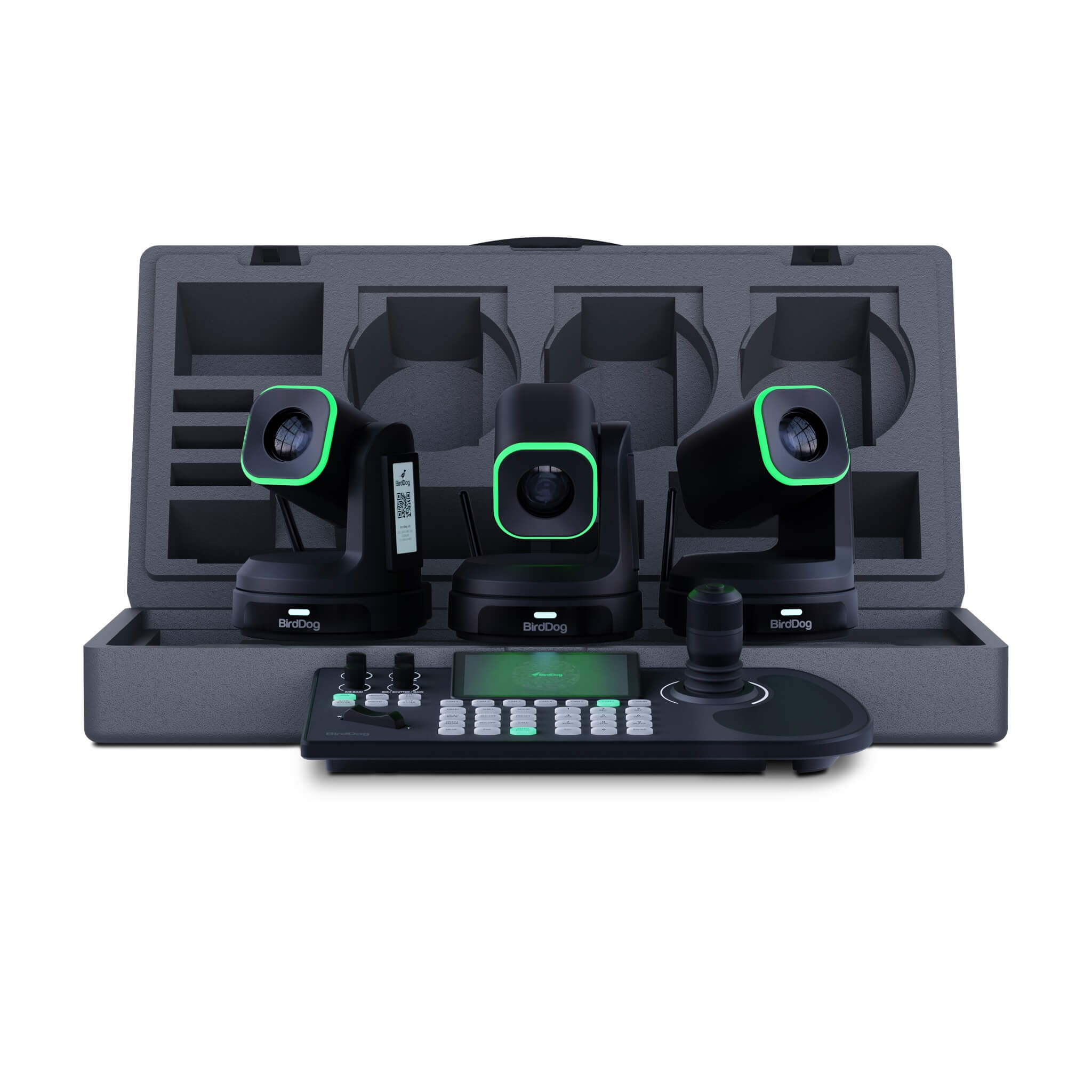 BirdDog X1 Bundle - 3 black X1 PTZ Cameras and 1 KBD Controller