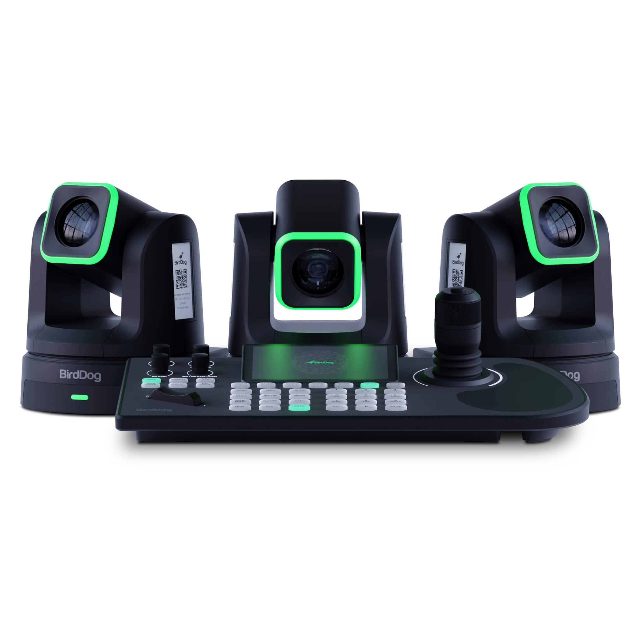 BirdDog X5 Ultra Combo - 3 black X5 Ultra PTZ Cameras and 1 KBD Controller