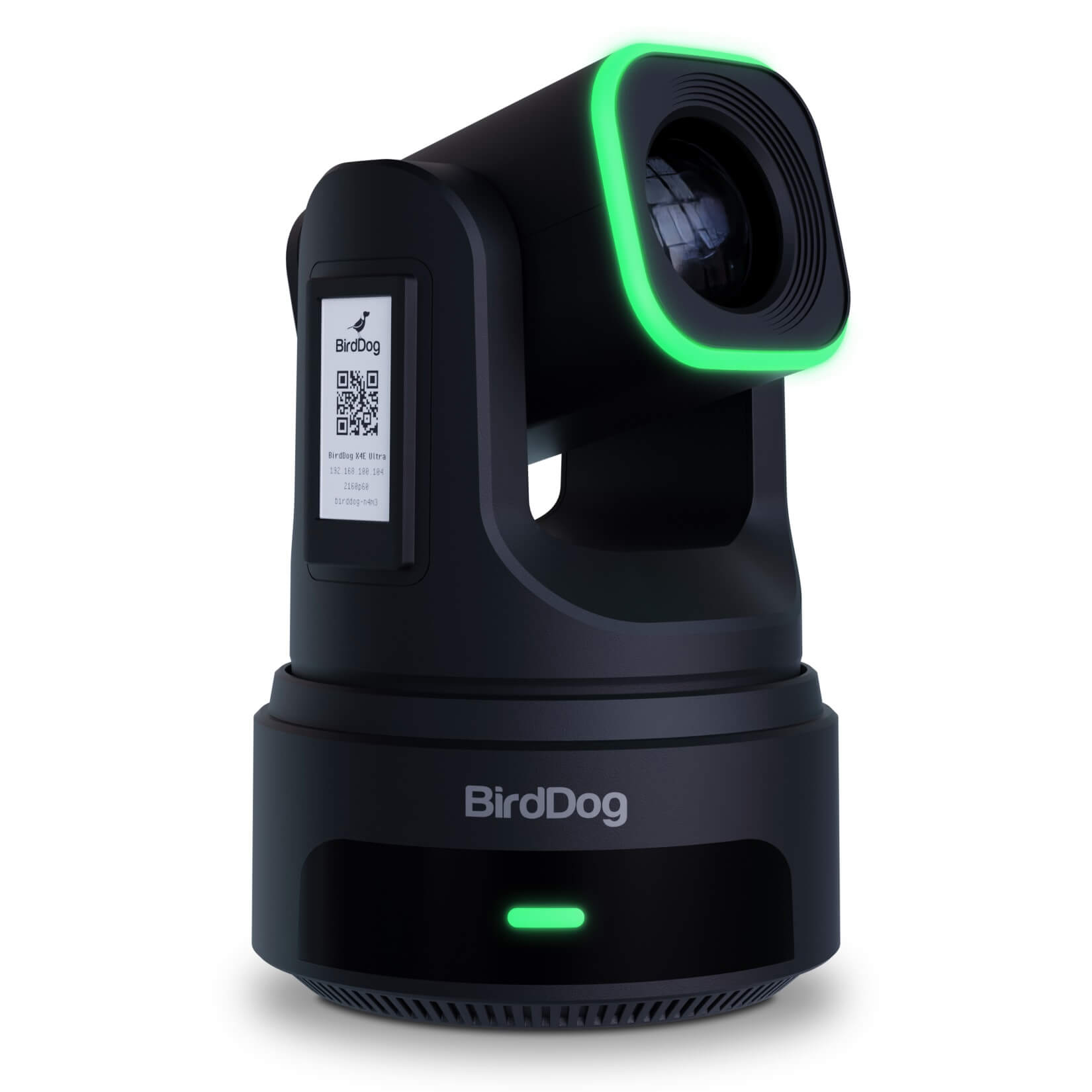 BirdDog X4E Ultra (black) - 4K60 PTZ Camera with 20x Optical Zoom, front tilt