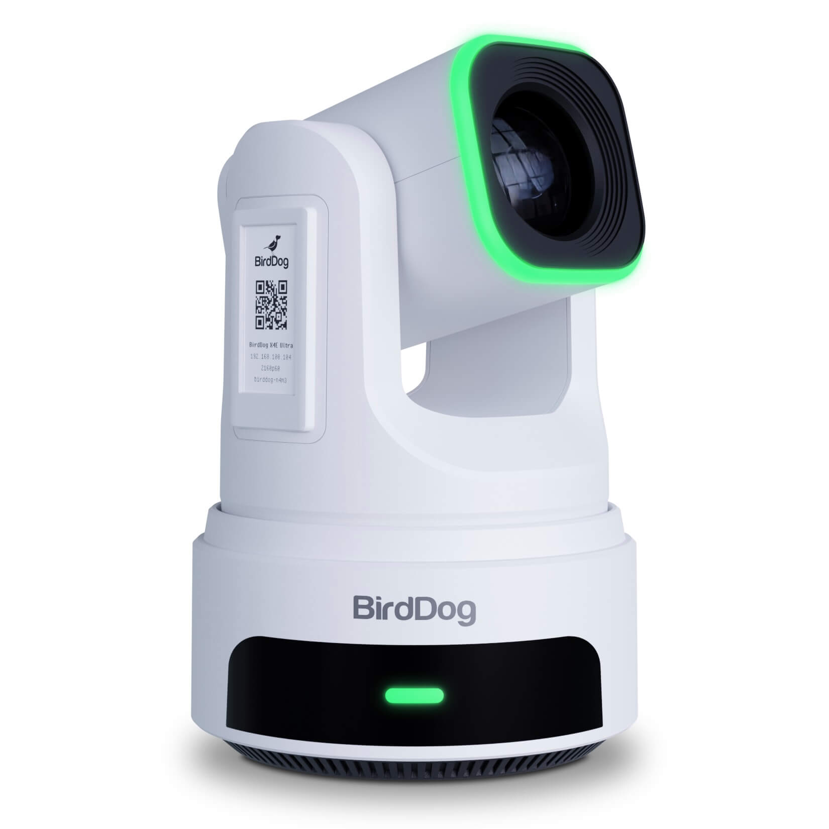 BirdDog X4E Ultra (white) - 4K60 PTZ Camera with 20x Optical Zoom, front tilt