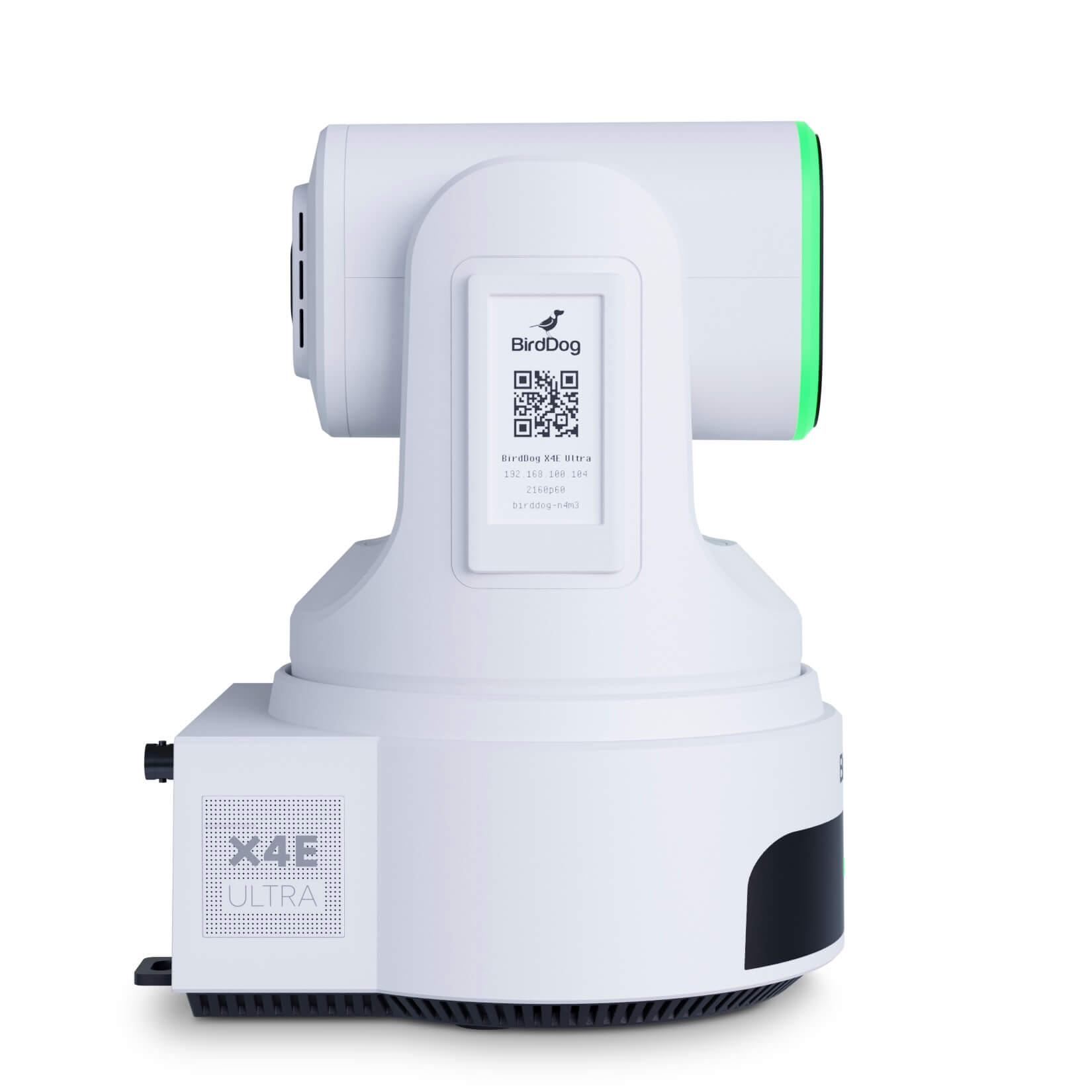 BirdDog X4E Ultra (white) - 4K60 PTZ Camera with 20x Optical Zoom, left side