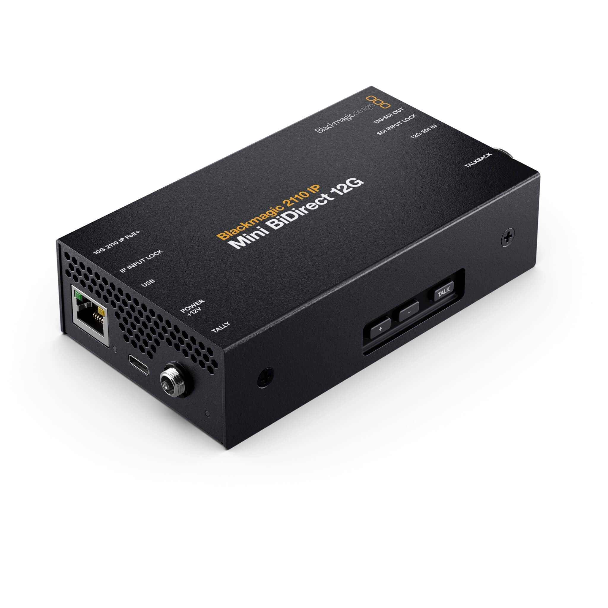 Blackmagic Design 2110 IP Mini BiDirect 12G, left angle