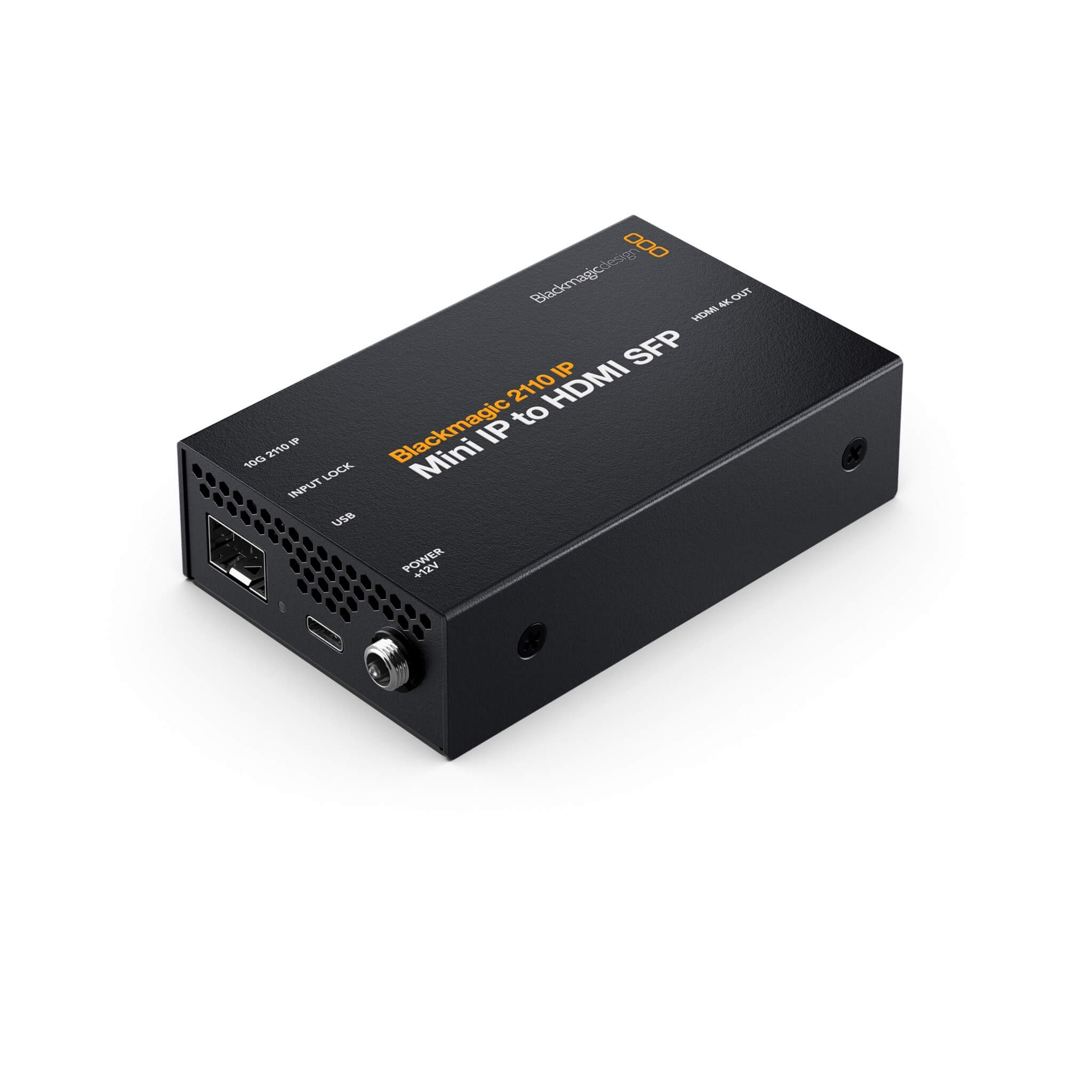 Blackmagic Design 2110 IP Mini IP to HDMI SFP, left angle