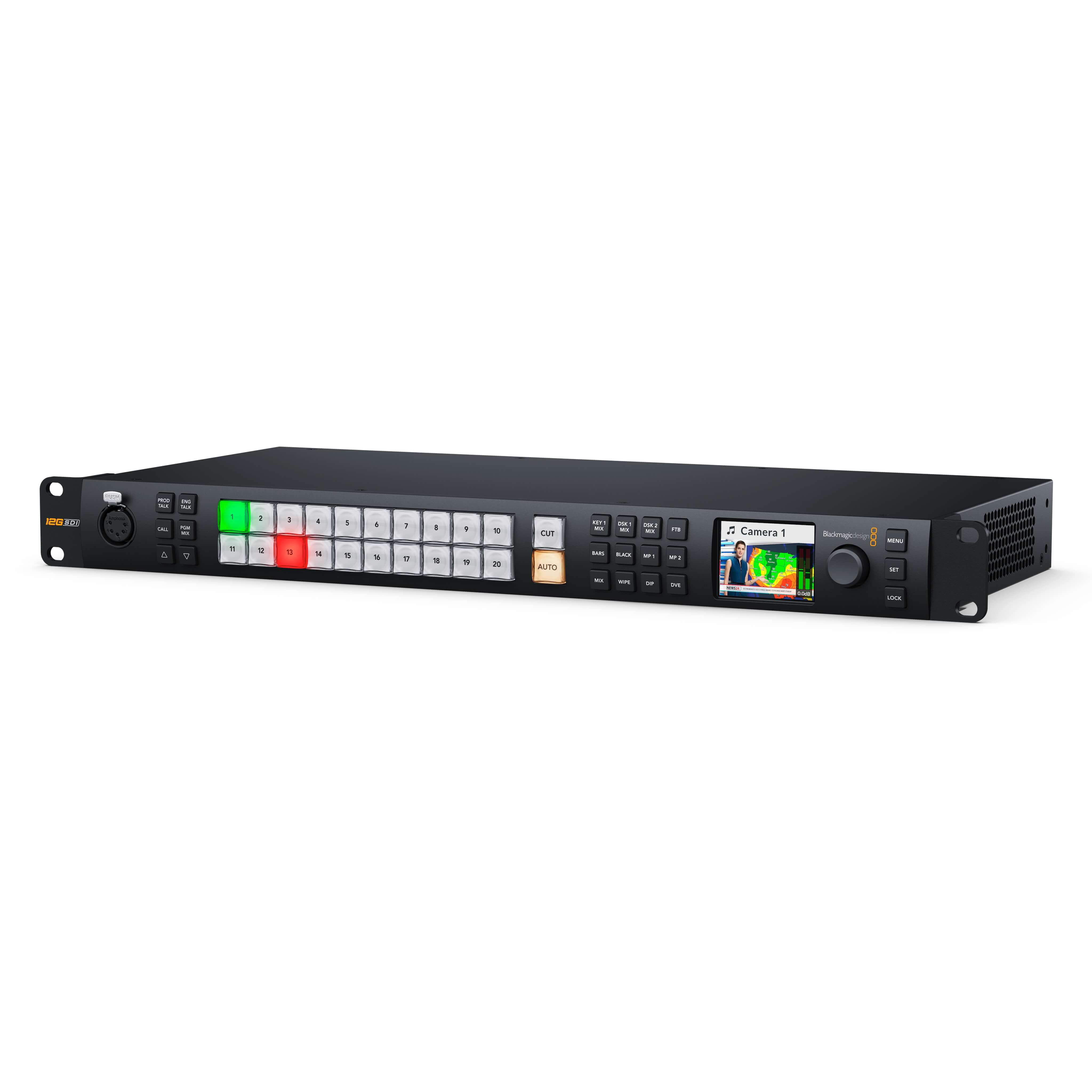 Blackmagic Design ATEM Monitoring Rack Panel 20 - Video Converter, angled