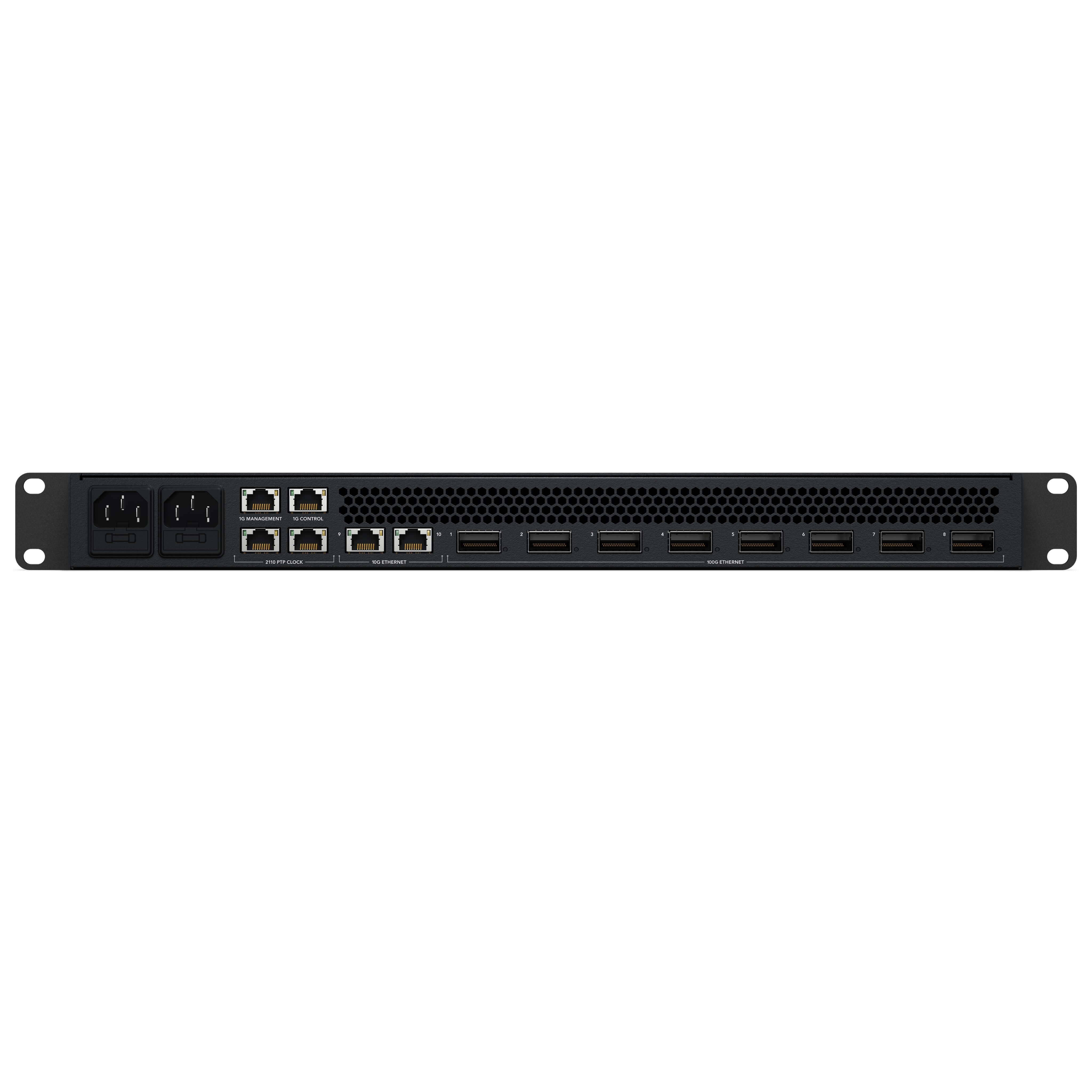 Blackmagic Design Ethernet Switch 820 - for SMPTE-2110 IP Video in advanced broadcast systems, rear