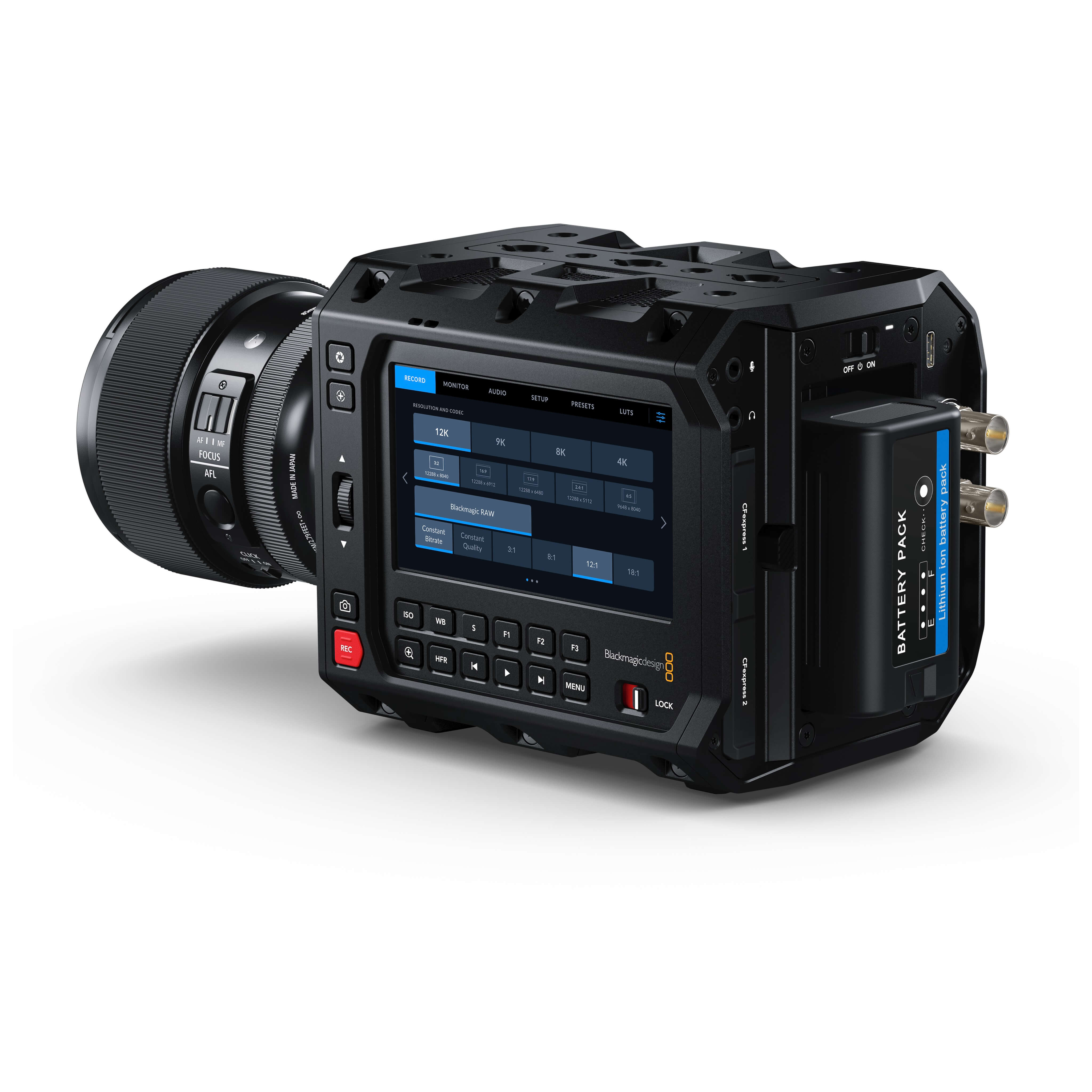 Blackmagic Design PYXIS 12K - Full Frame HDR Digital Film Camera, rear angle