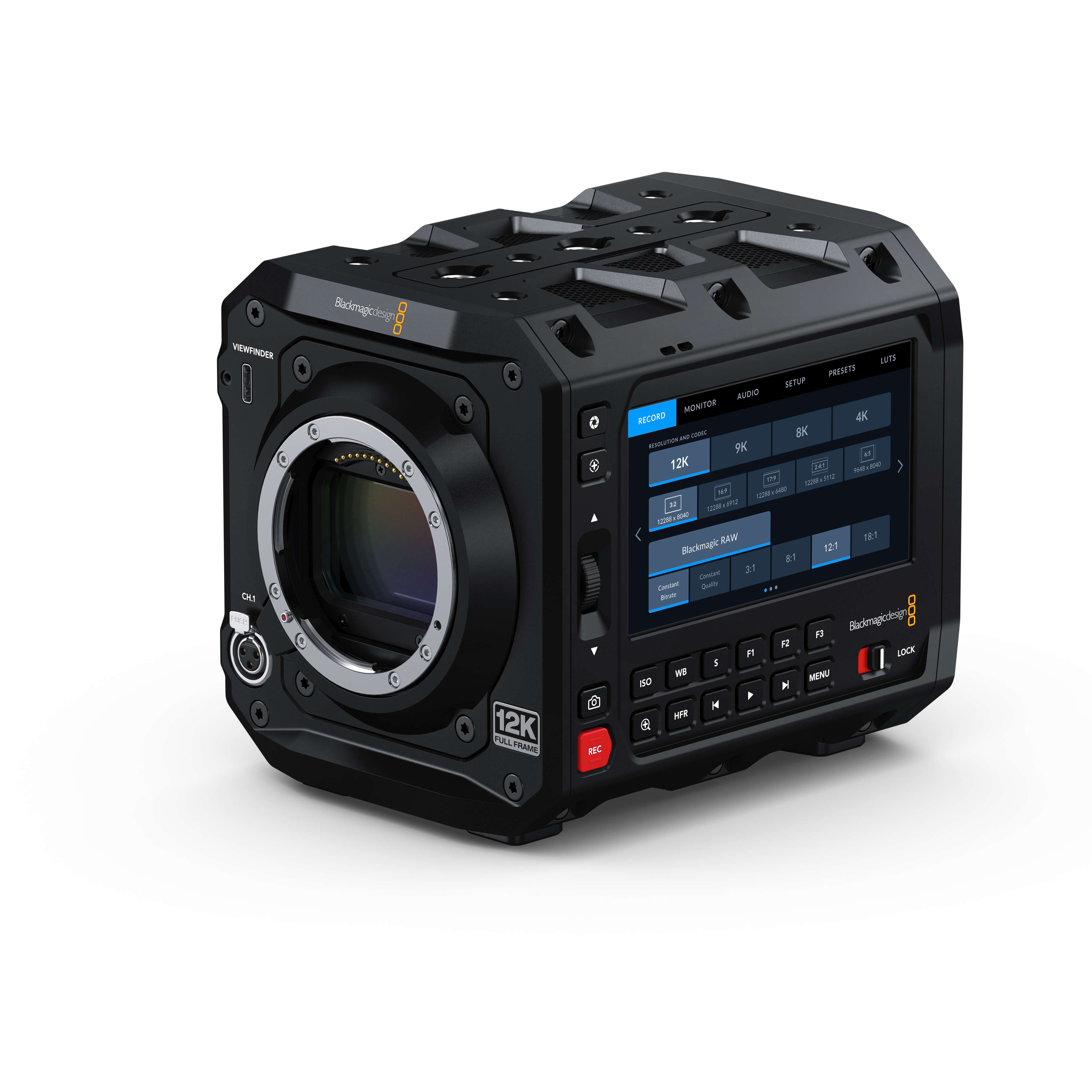 Blackmagic Design PYXIS 12K - Full Frame HDR Digital Film Camera, side angle