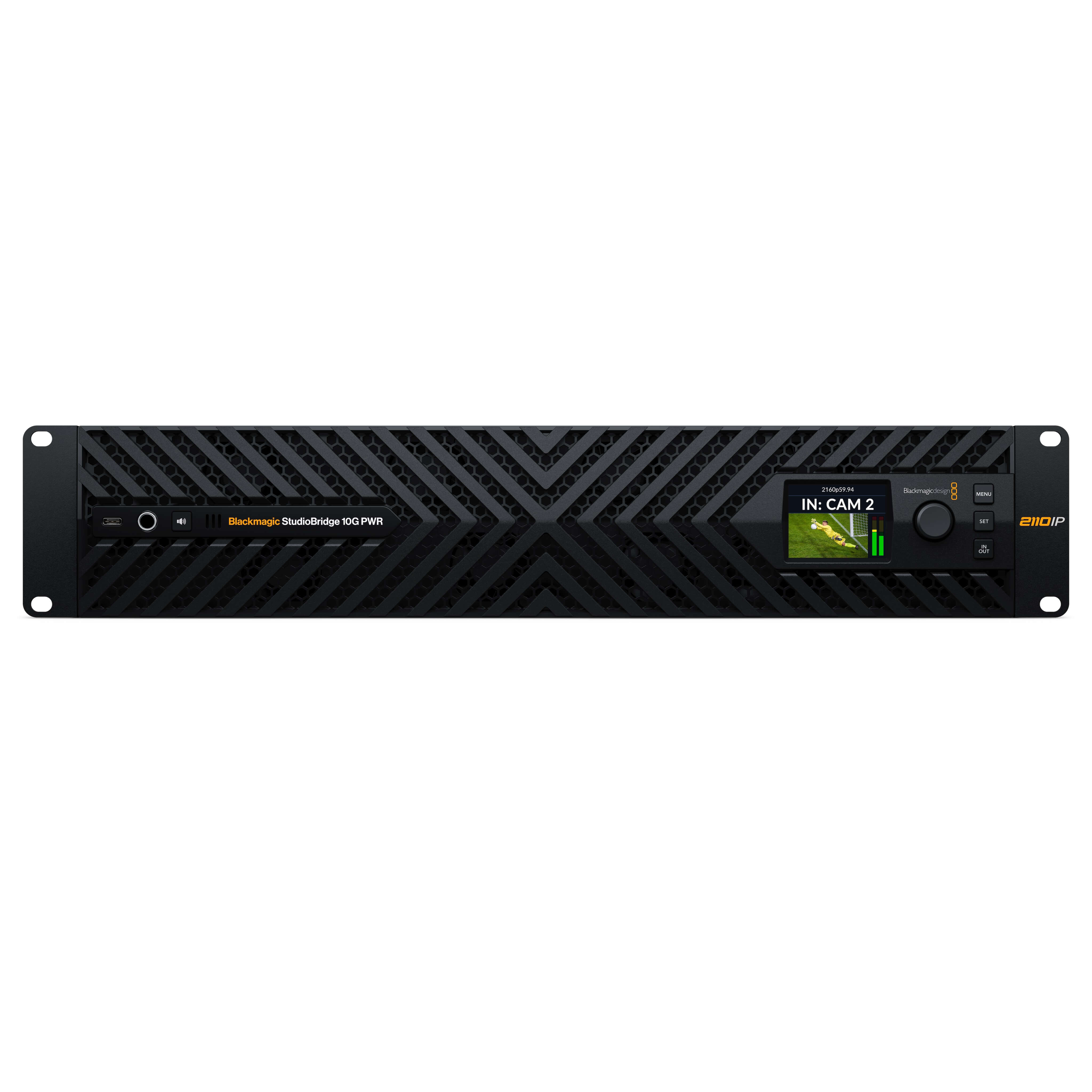 Blackmagic Design StudioBridge 10G PWR - 8-ch 10G Ethernet Bridge, front
