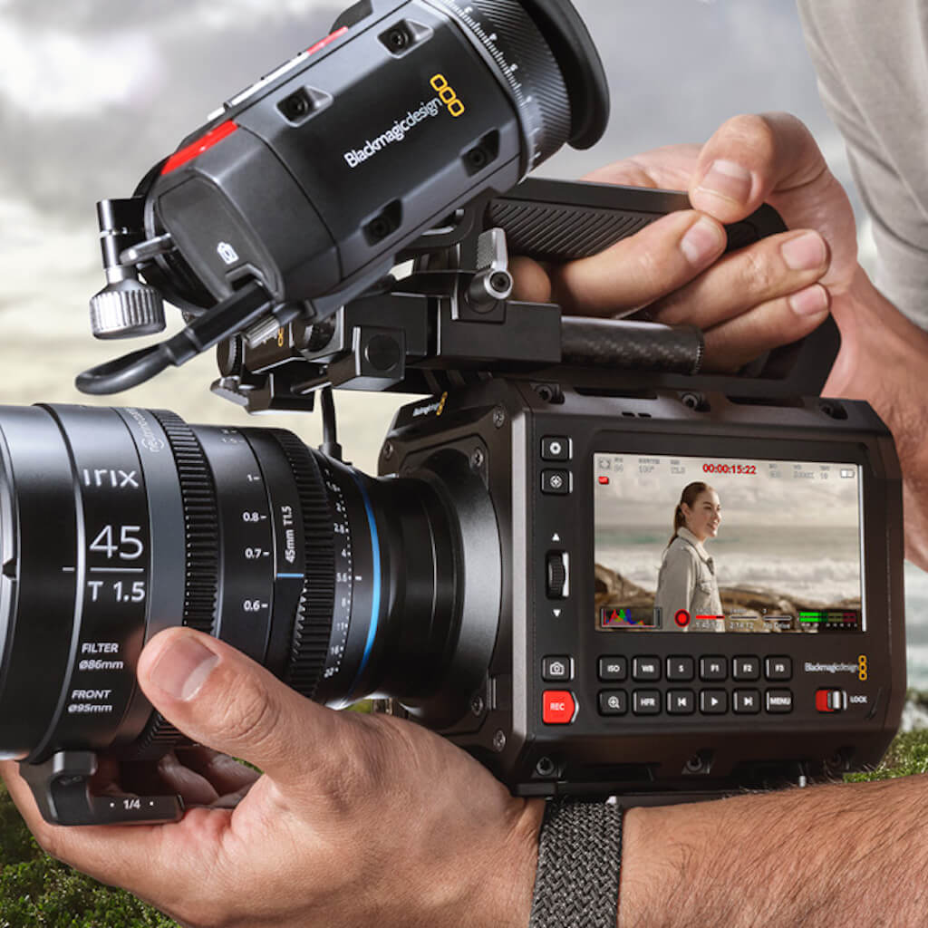 Blackmagic Design URSA Cine Handle - Top Mount Handgrip for URSA/PYXIS, mounted